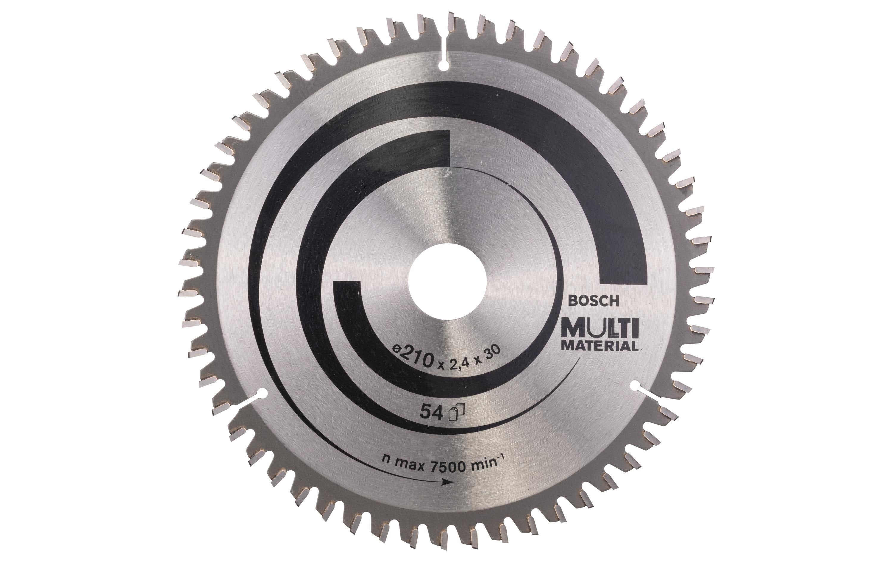 Bosch Professional Kreissägeblatt Multi Material, 210 x 30 x 2.4 mm, Z 54