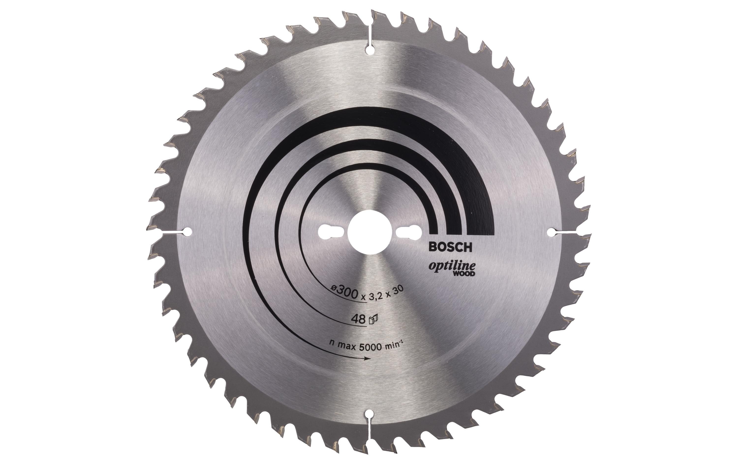 Bosch Professional Kreissägeblatt Optiline Wood, 300 x 30 x 3.2 mm, Z 48
