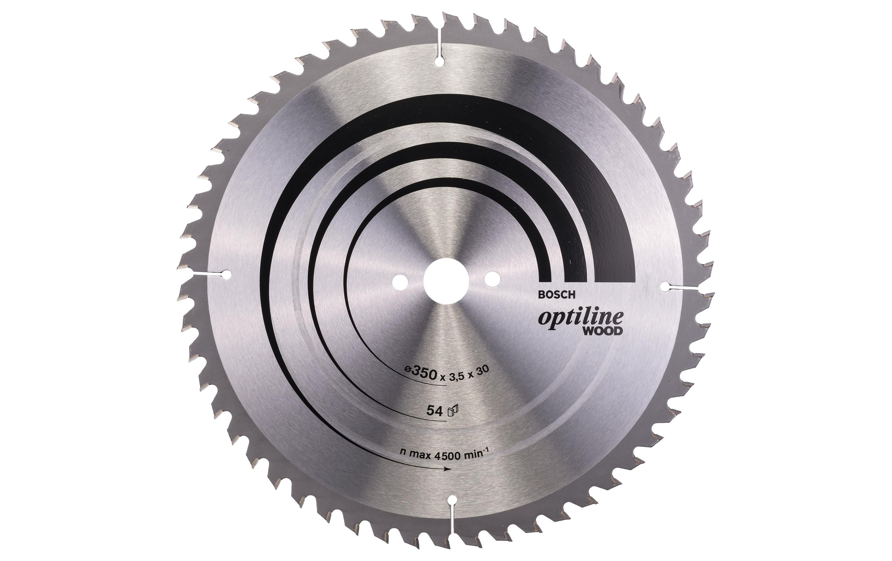 Bosch Professional Kreissägeblatt Optiline Wood, 350 x 30 x 3.5 mm, Z 54