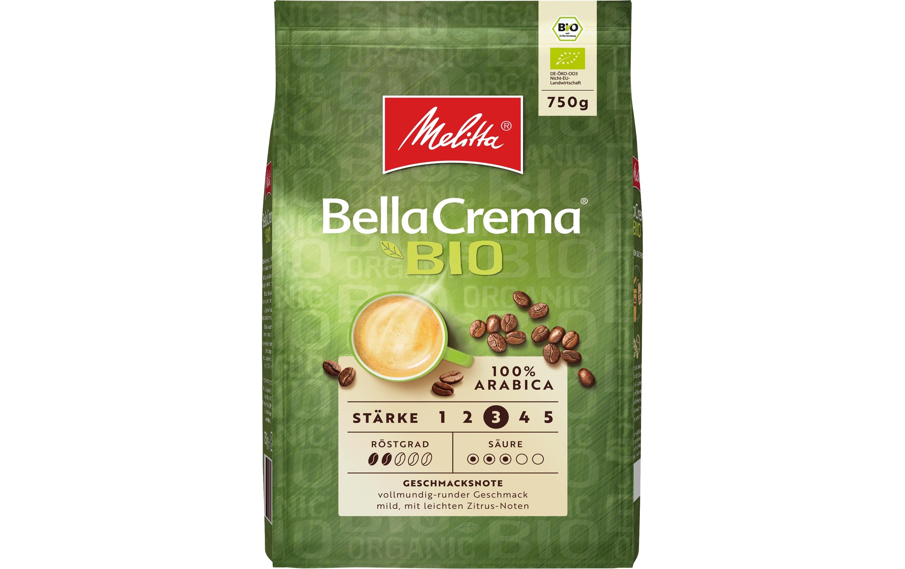 Melitta Kaffeebohnen Bella Crema Bio 750 g