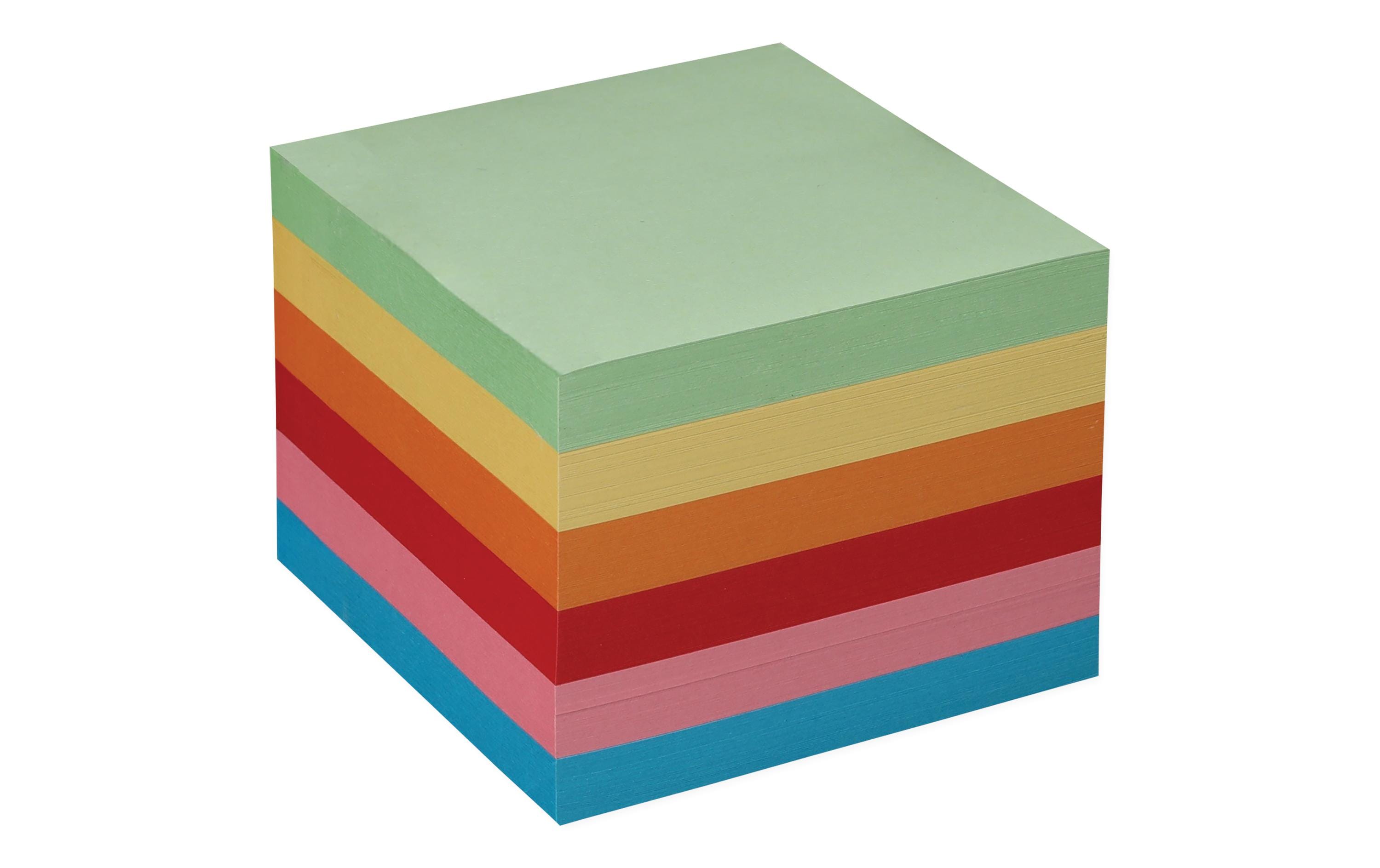 Büroline Notizzettel 90 x 90 mm Farbig, blanko, 700 Blatt