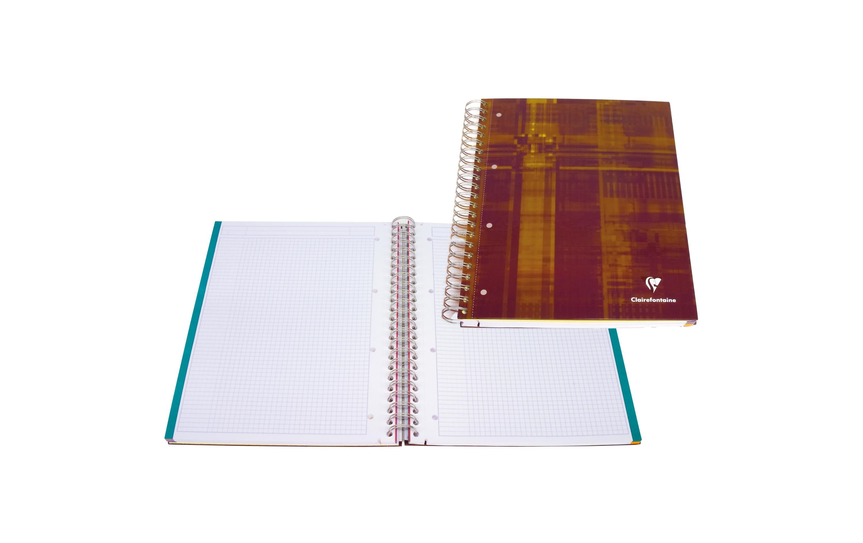 Clairefontaine Schulheft Bindo Block 120 Blatt, A4, 5 mm kariert, 5 Stück