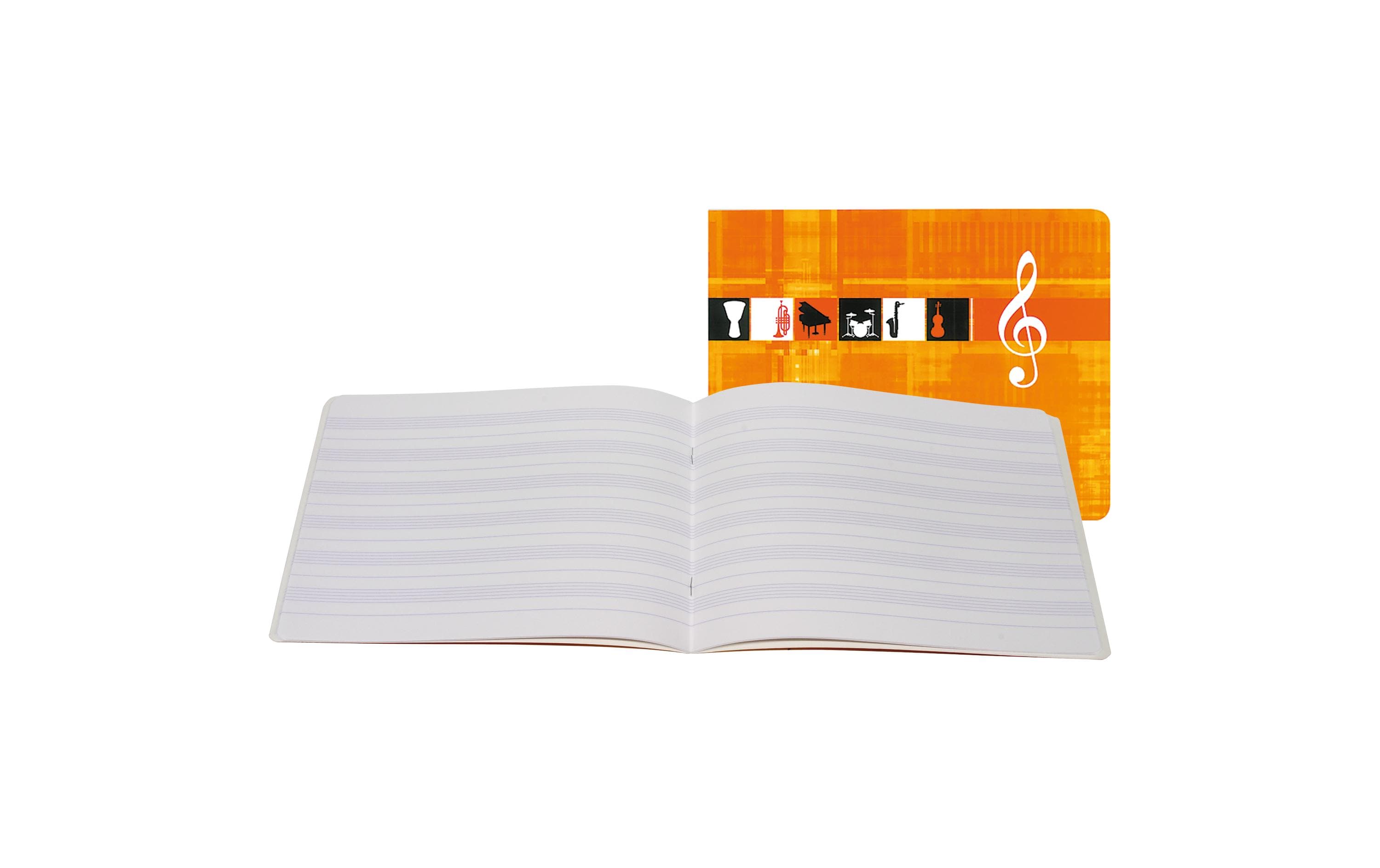 Clairefontaine Notenheft Notenheft 28 Blatt, 17x22 cm, assortiert, 10 Stück