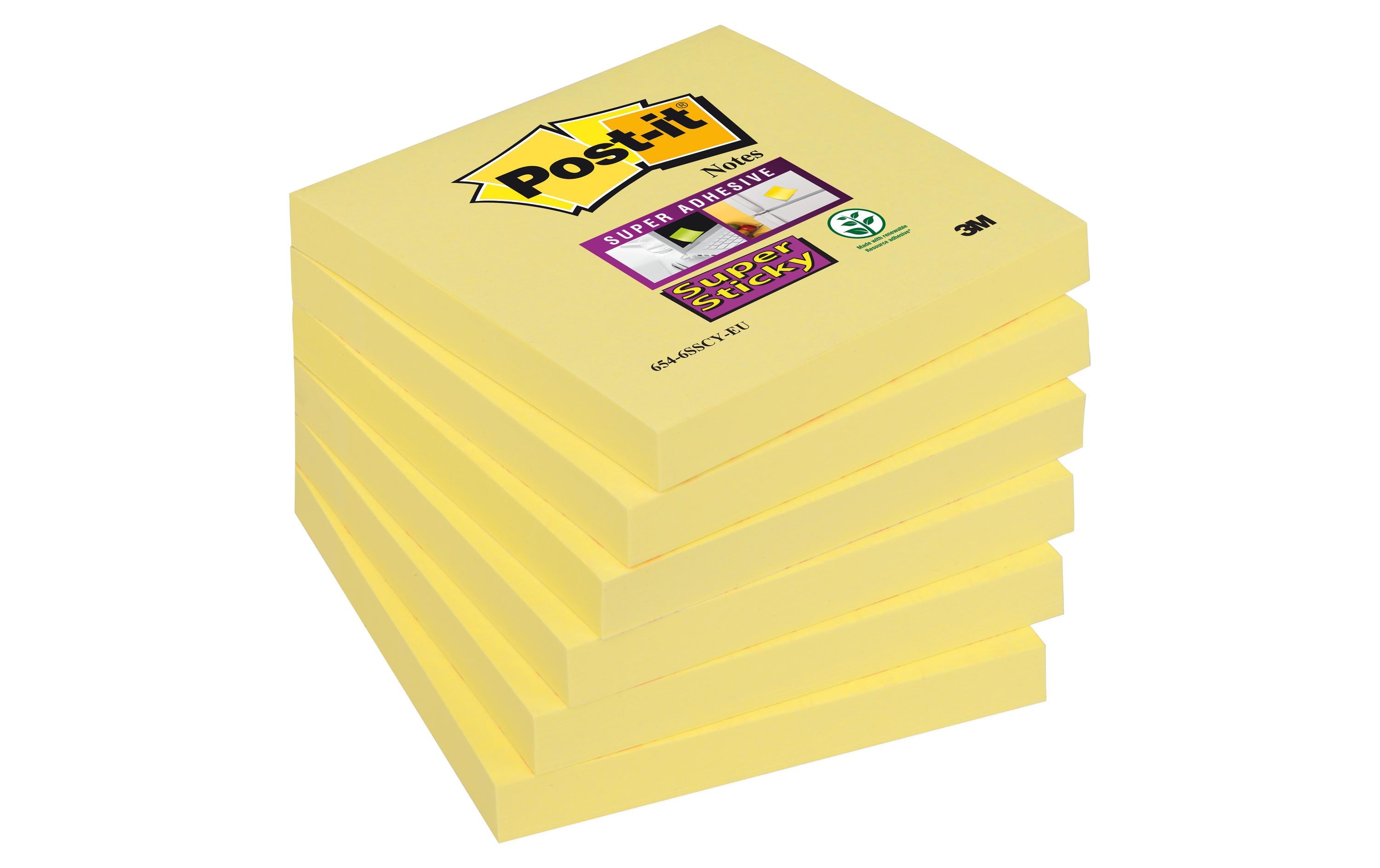 Post-it Notizzettel Super Sticky 7.6 x 7.6 cm, 6 Blöcke