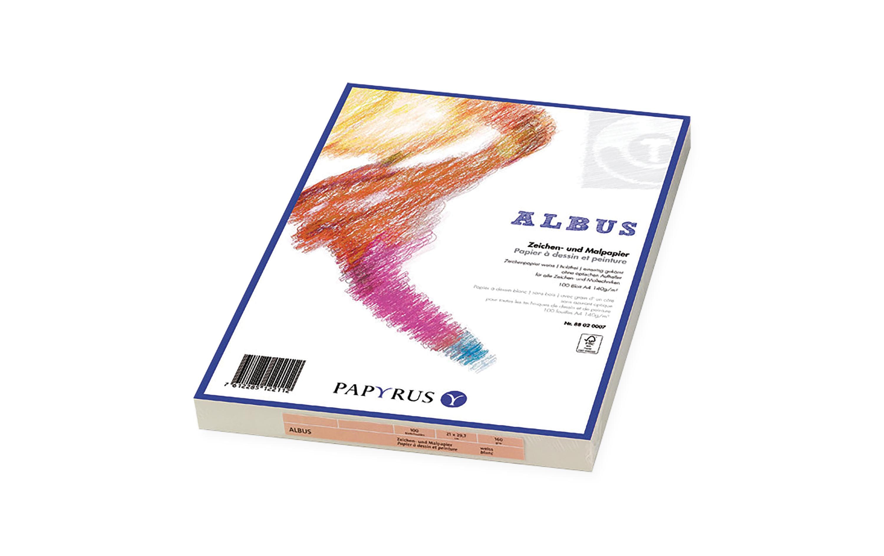 Papyrus Zeichenpapier Albus A2, 140 g/m², 100 Blatt