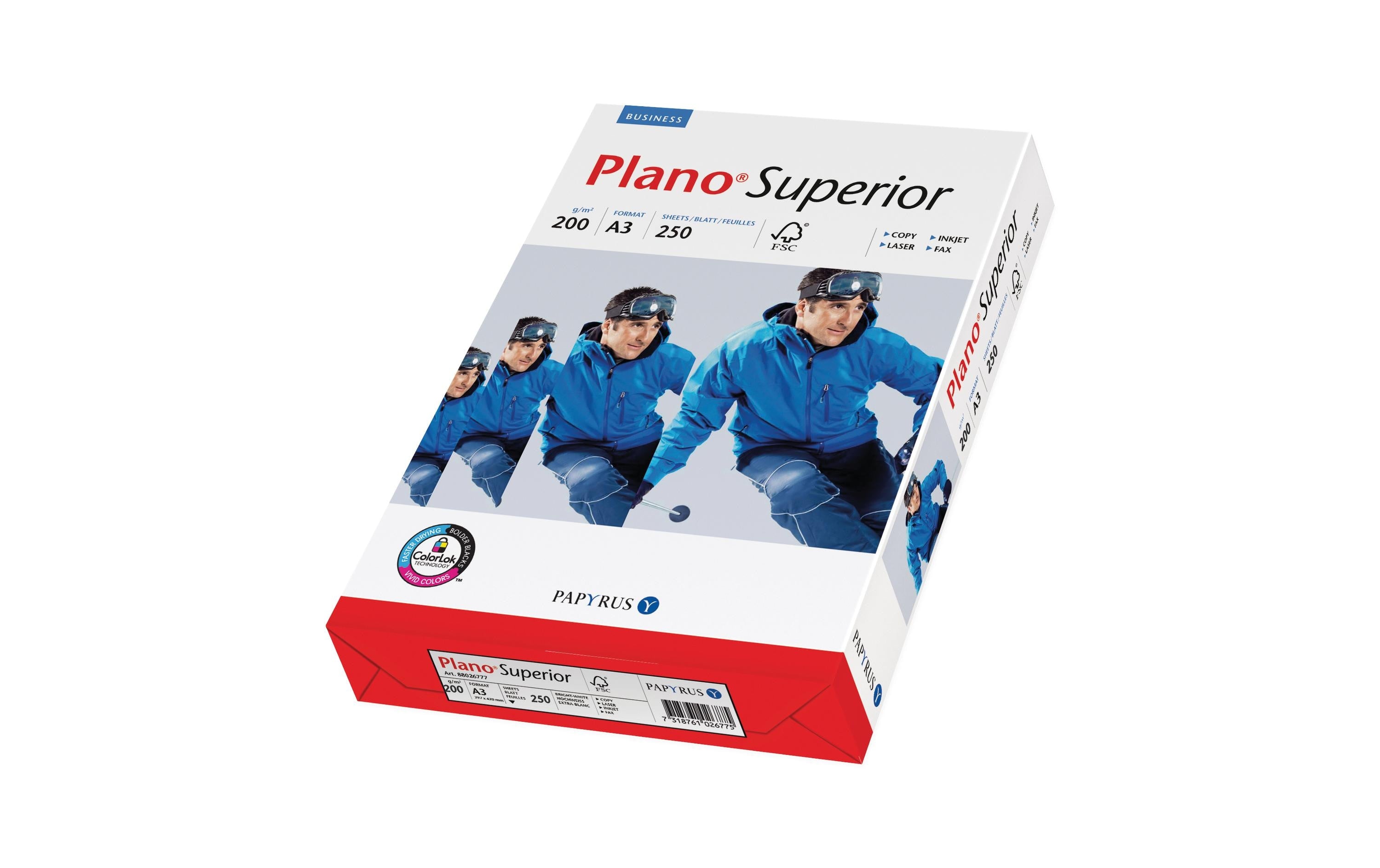 Plano Kopierpapier Superior A4, Hochweiss, 200 g/m², 250 Blatt