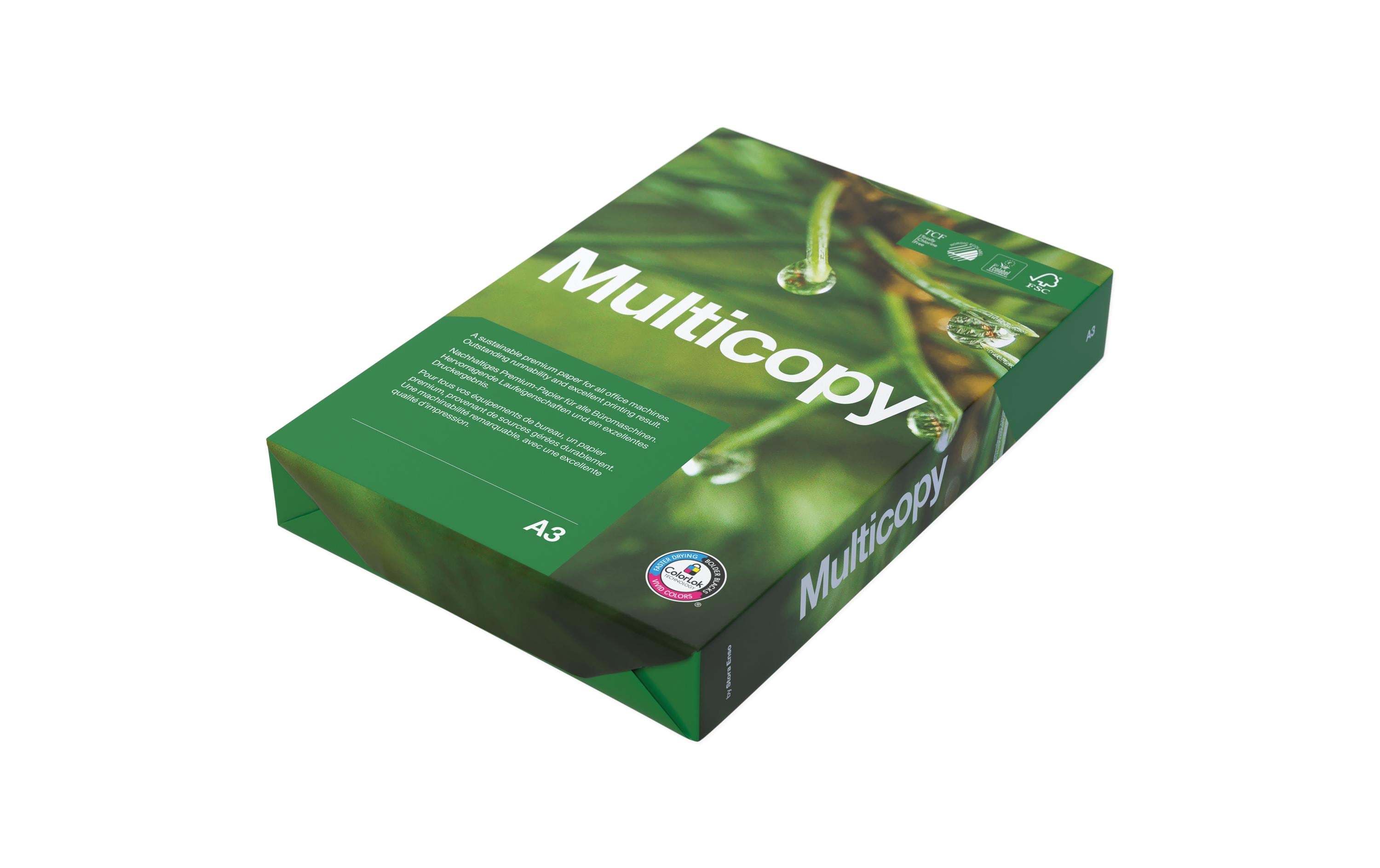 Multicopy Kopierpapier A3, Weiss, 80 g/m², 500 Blatt