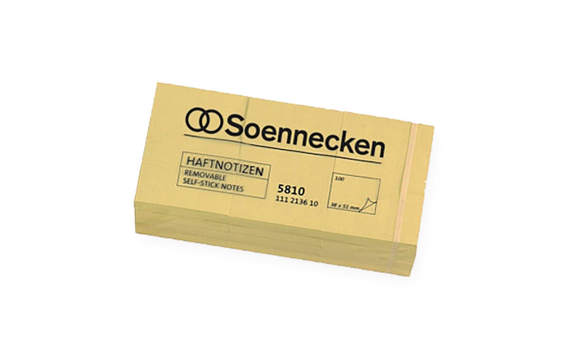 Soennecken Notizzettel 5 x 4 cm, 12 x 100 Blätter, Gelb