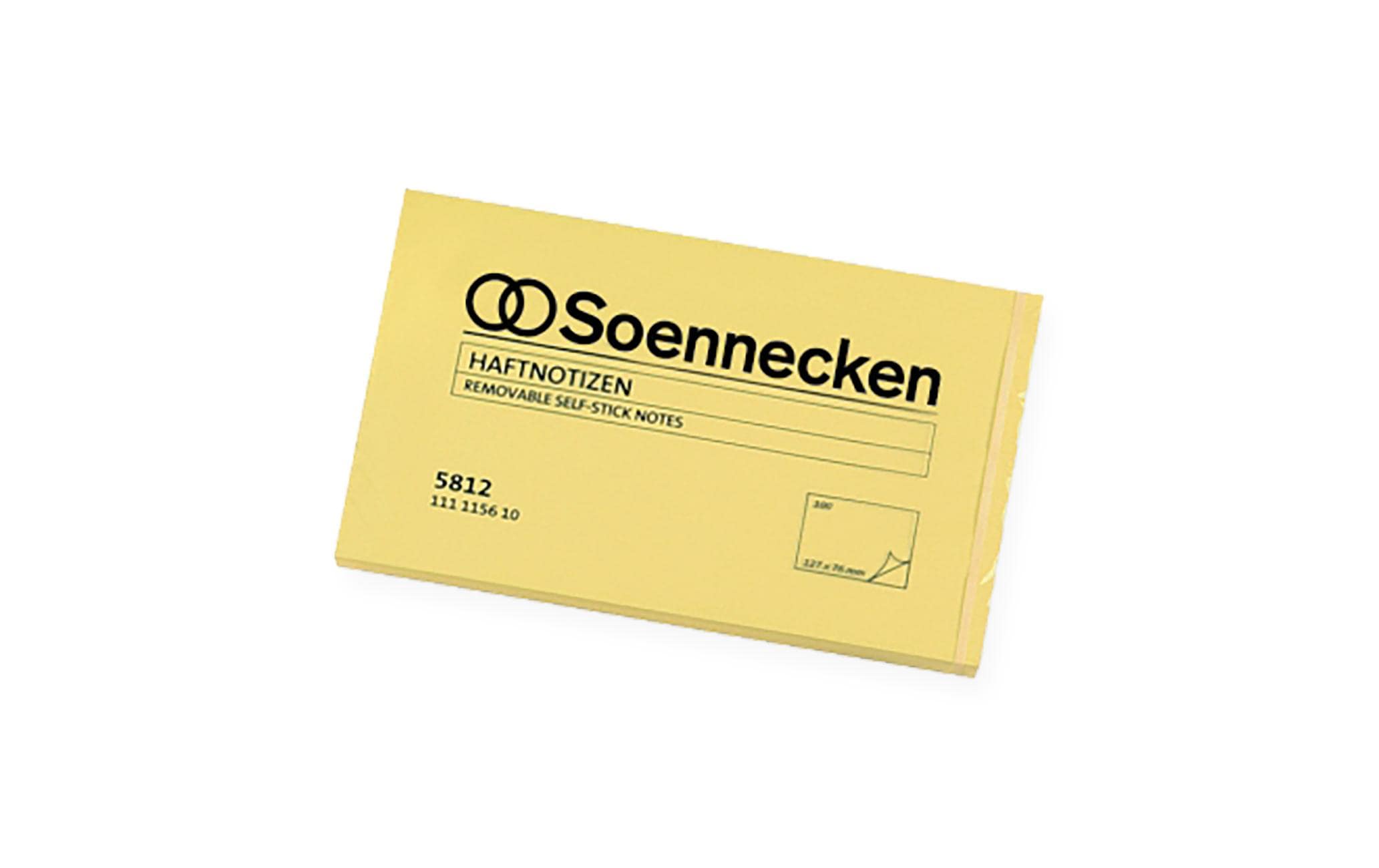 Soennecken Notizzettel 12.5 x 7.5 cm, 12 Stück à 100 Blätter, Gelb