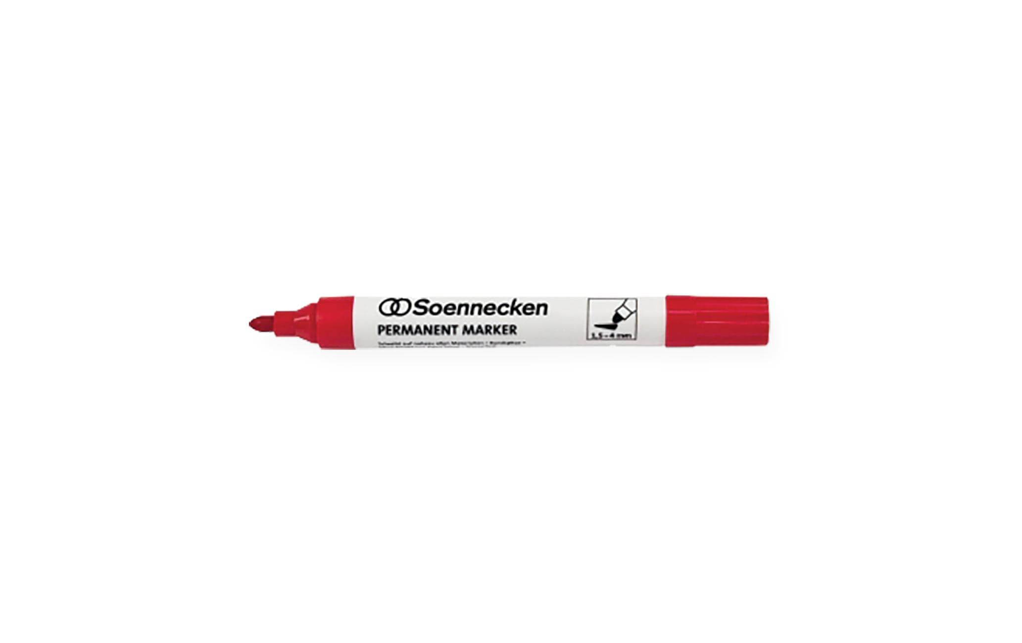 Soennecken Permanent-Marker Rot, 10 Stück