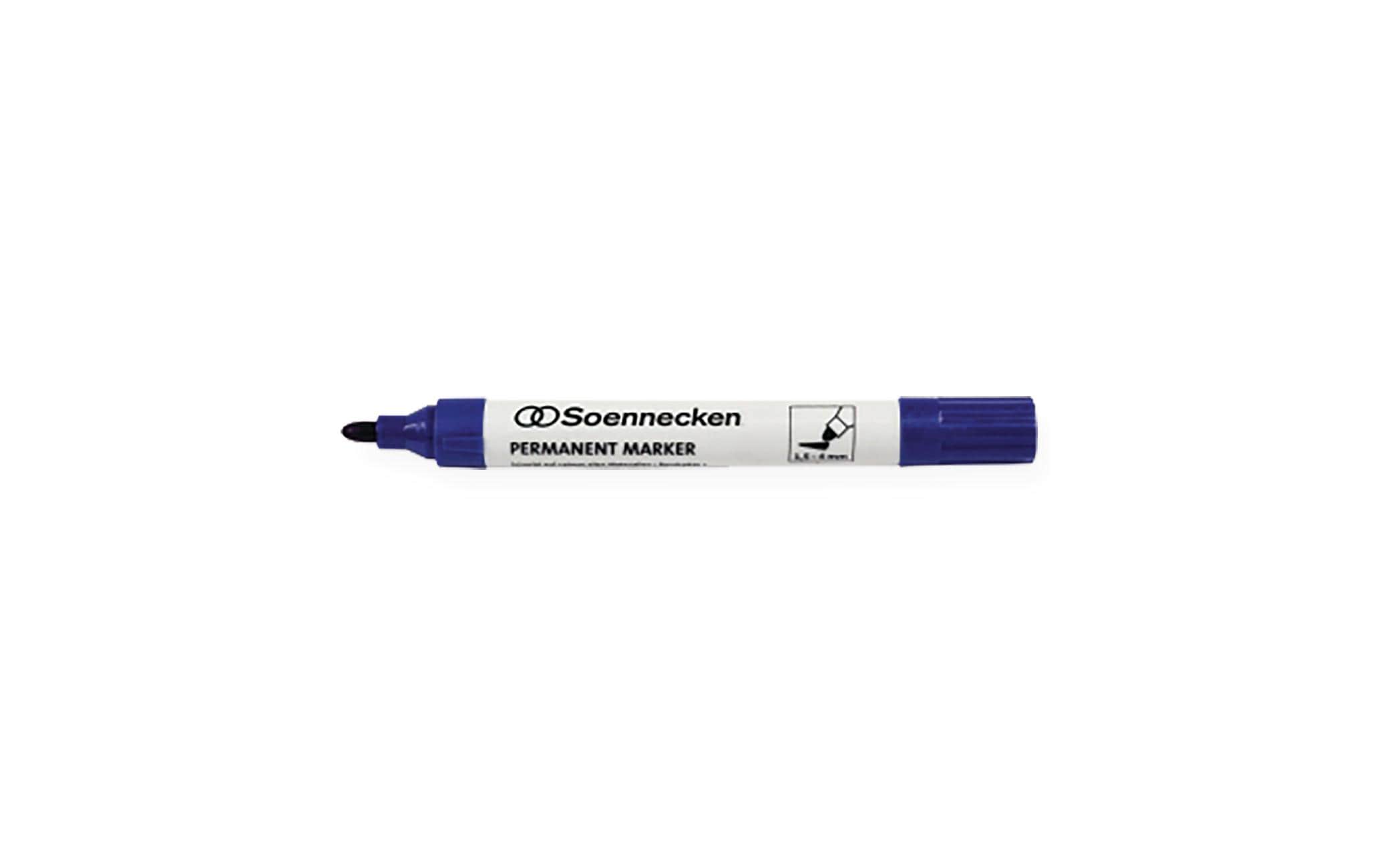 Soennecken Permanent-Marker Blau, 10 Stück