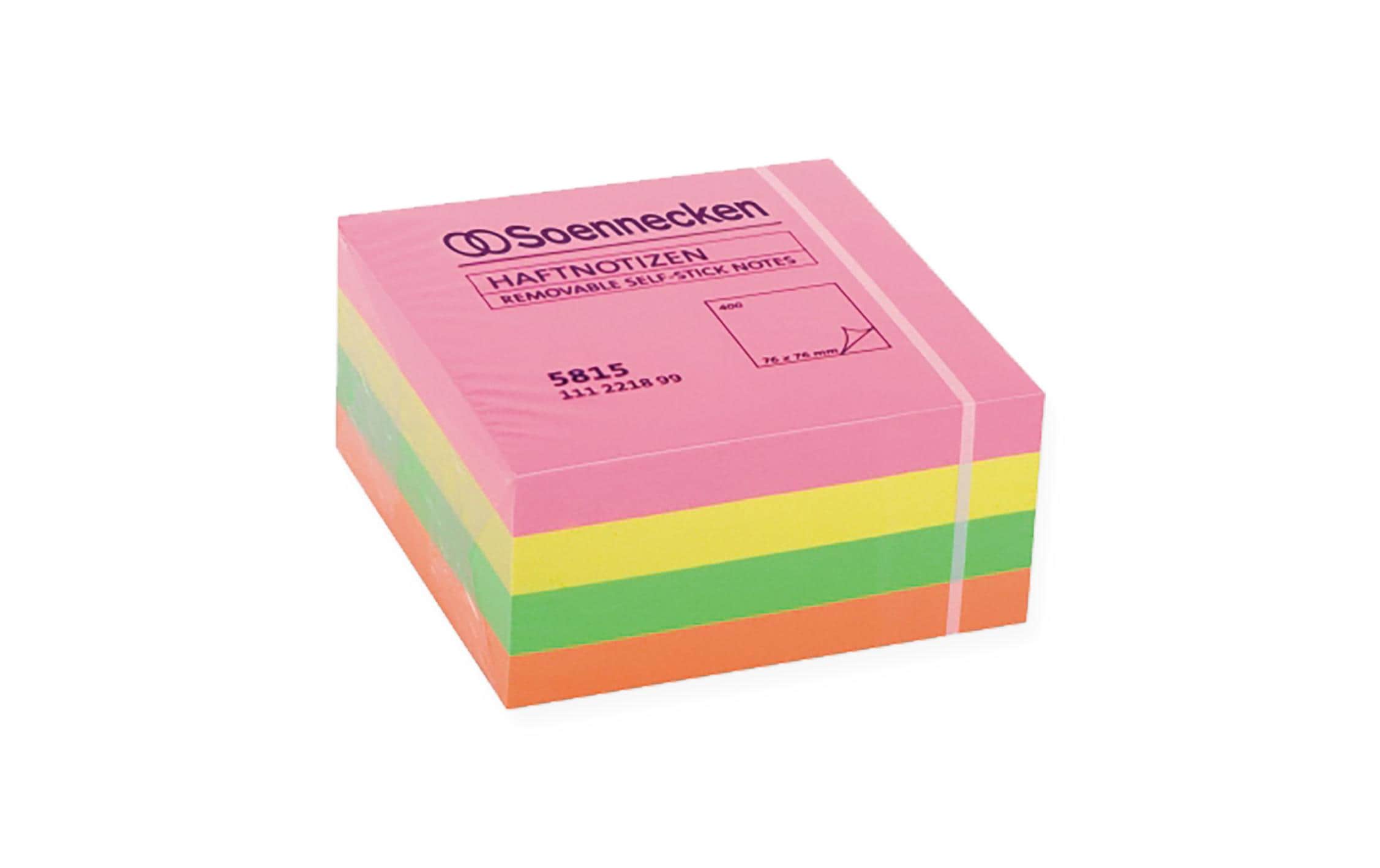 Soennecken Notizzettel 7.5 x 7.5 cm, 400 Blätter, Mehrfarbig
