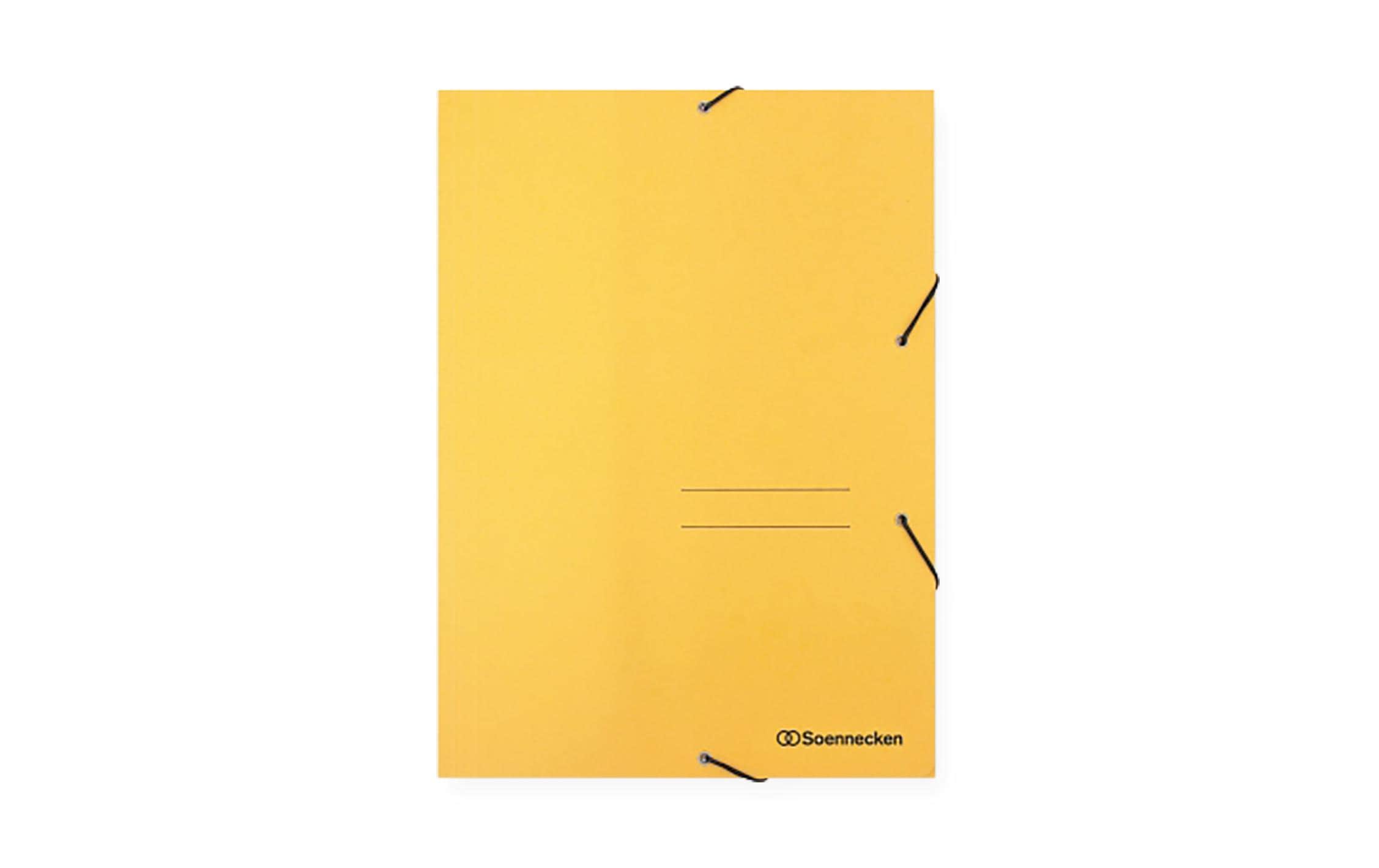 Soennecken Gummibandmappe A4, Gelb, 3 Klappen