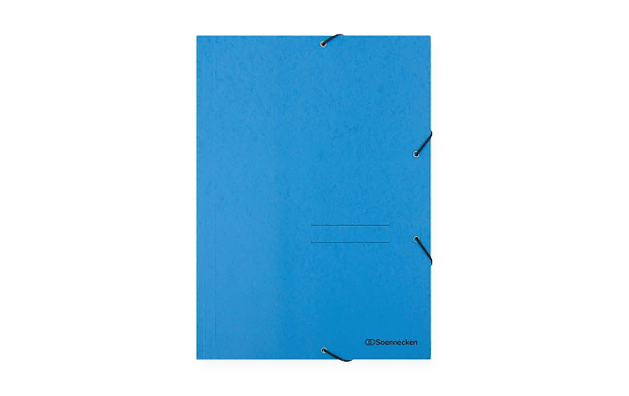 Soennecken Gummibandmappe A4, Blau, 3 Klappen