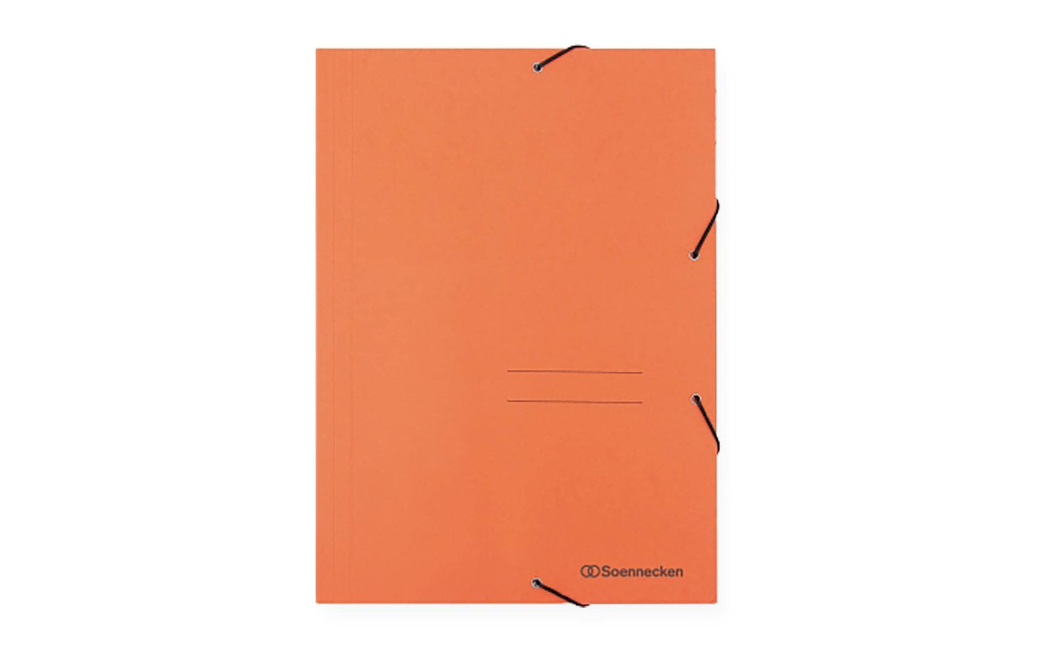 Soennecken Gummibandmappe A4, Orange, 3 Klappen