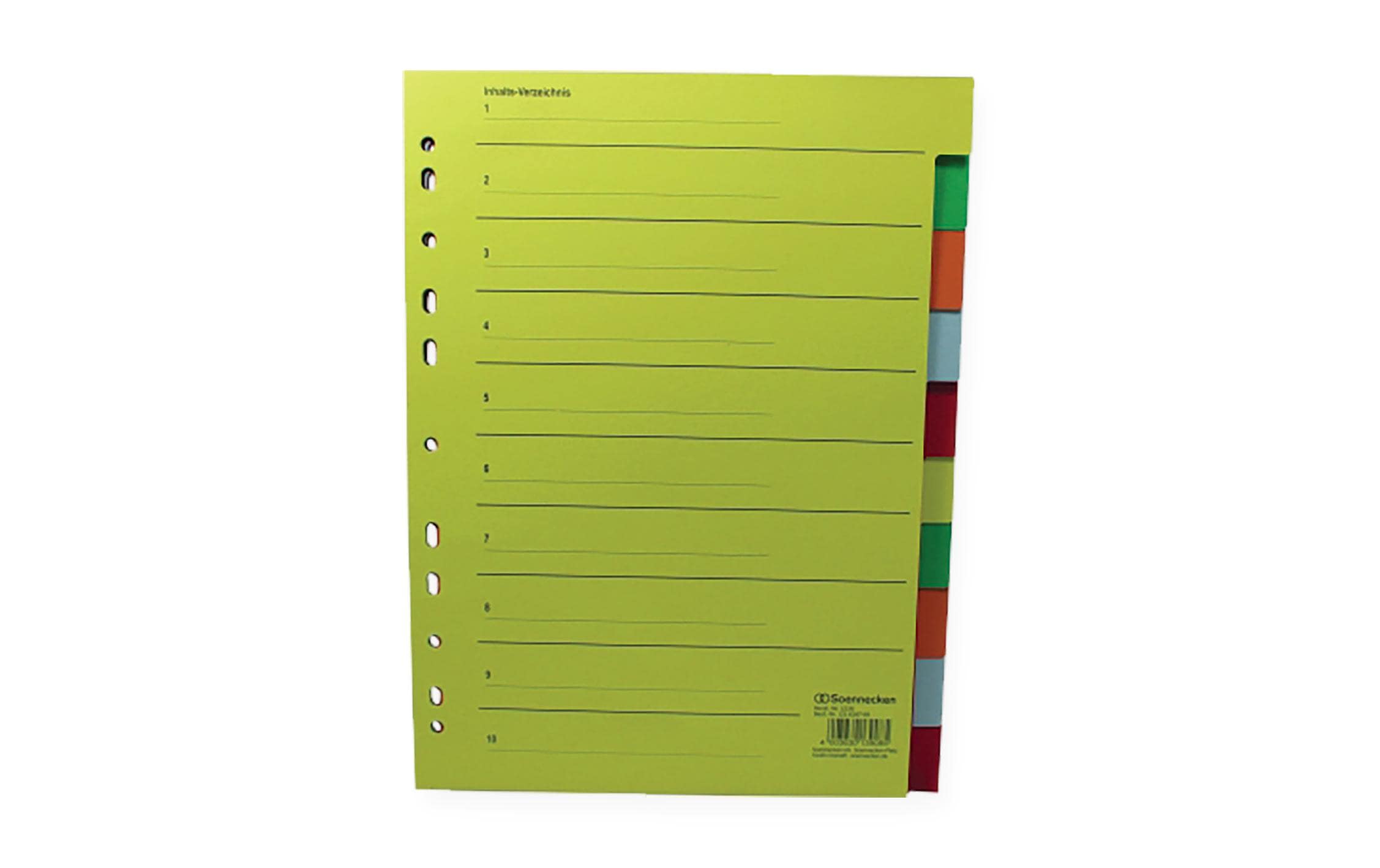 Soennecken Register RC, 1-10