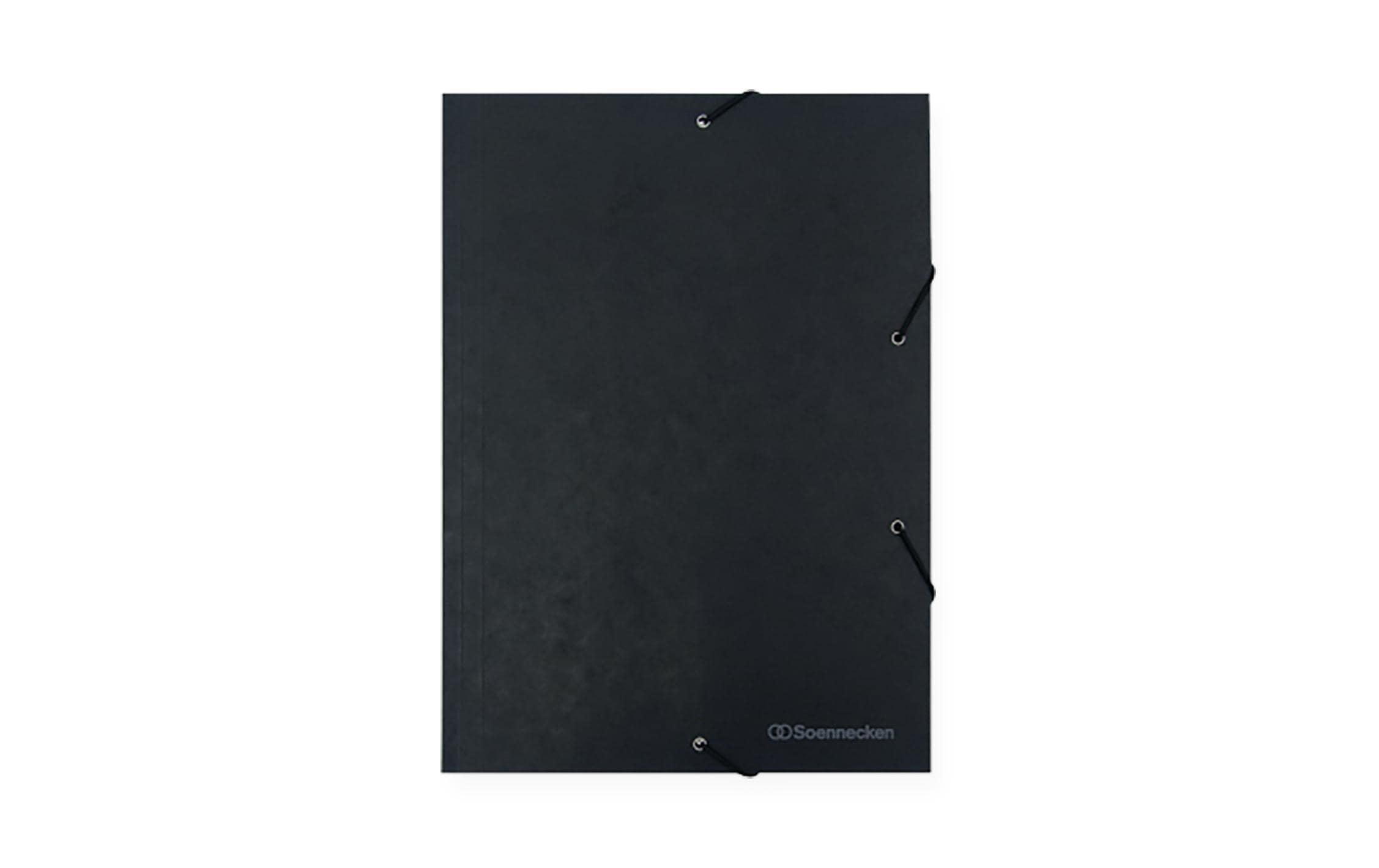 Soennecken Gummibandmappe A4, Schwarz, 3 Klappen