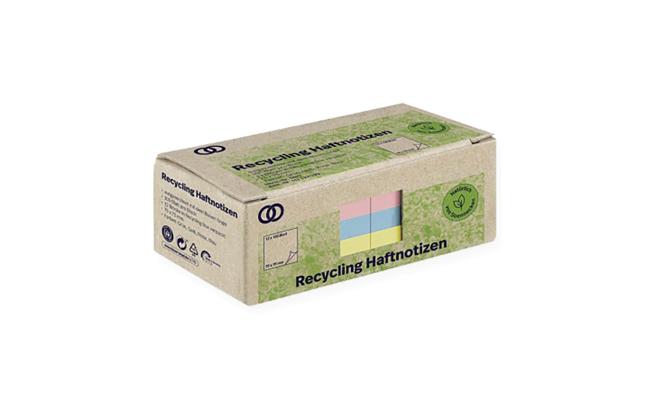 Soennecken Notizzettel oeco Recycling, 7.5 x 7.5 cm, 12 Stück