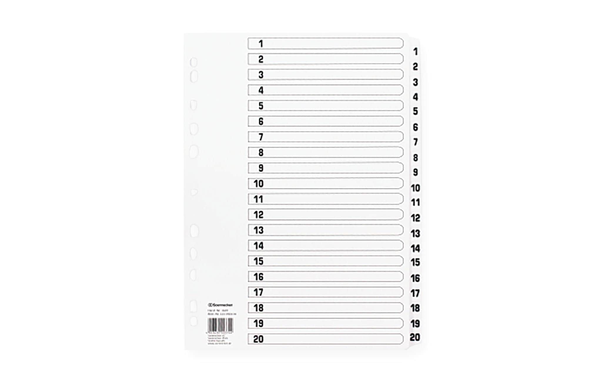 Soennecken Register 1-20