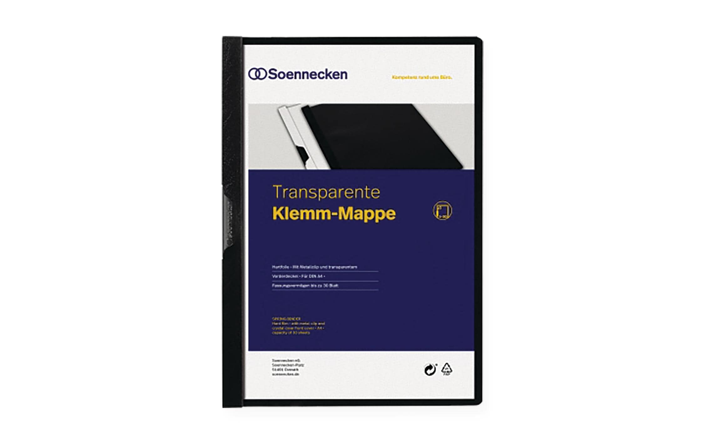 Soennecken Klemmhefter A4, Schwarz
