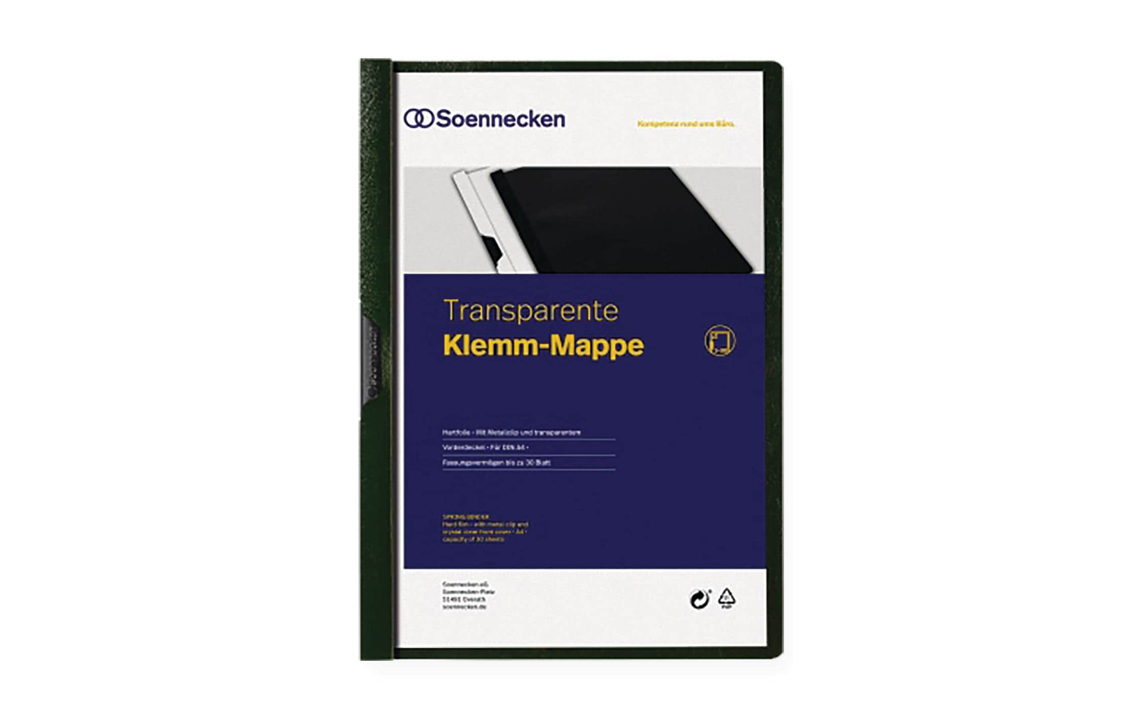 Soennecken Klemmhefter A4, Grün
