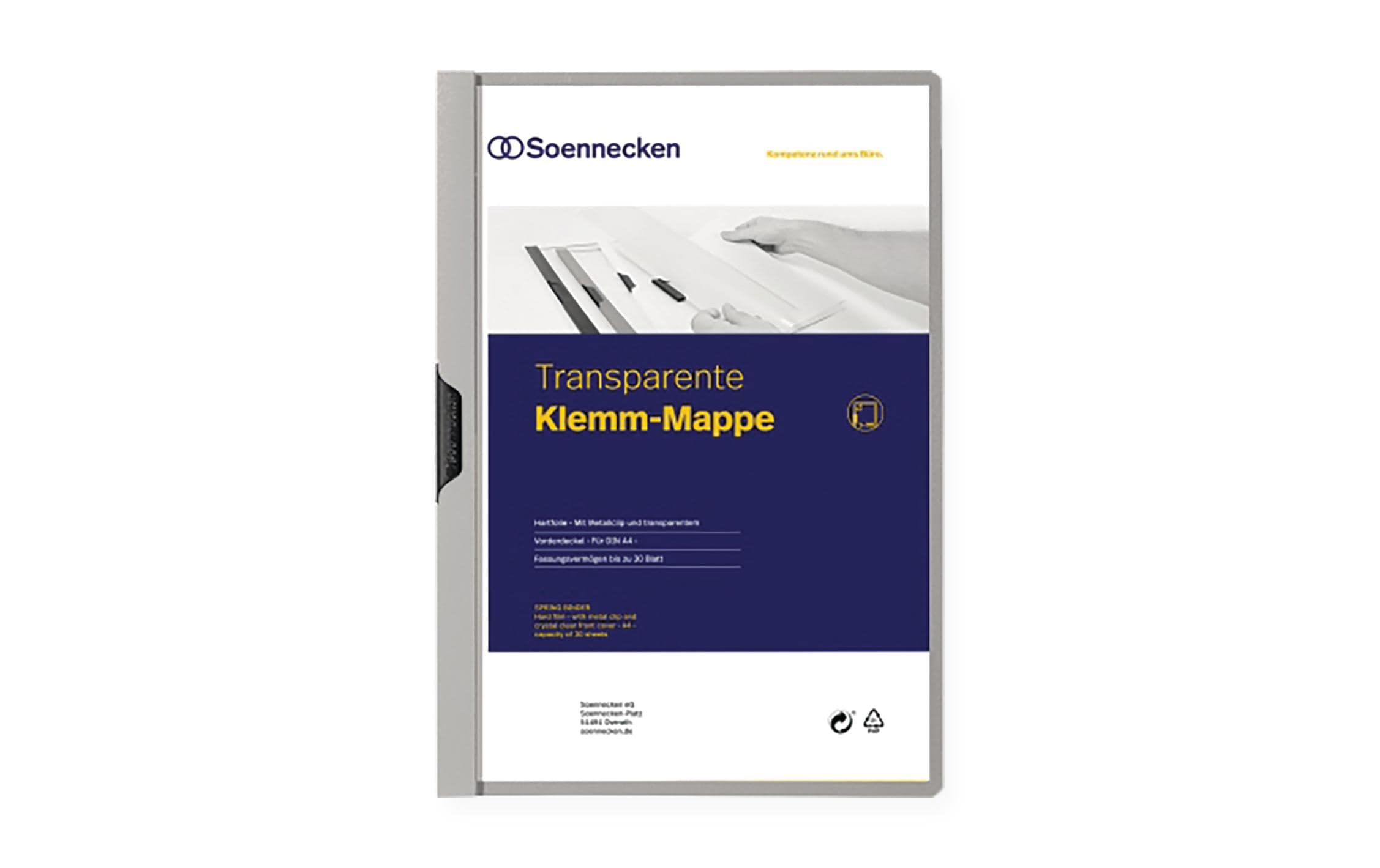 Soennecken Klemmhefter A4, Grau