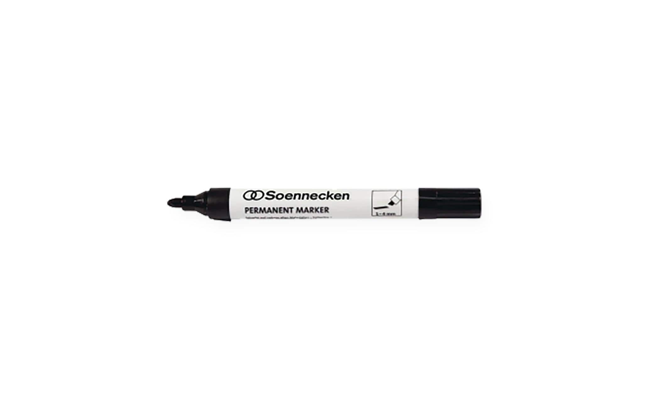 Soennecken Permanent-Marker Schwarz, 10 Stück