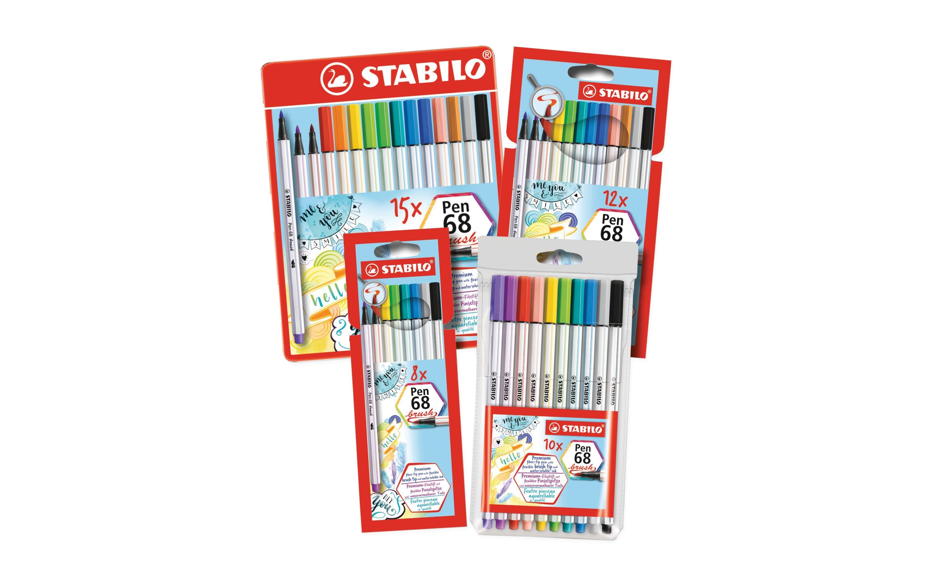 STABILO Fasermaler Pen 68 brush 10er Plastiketui