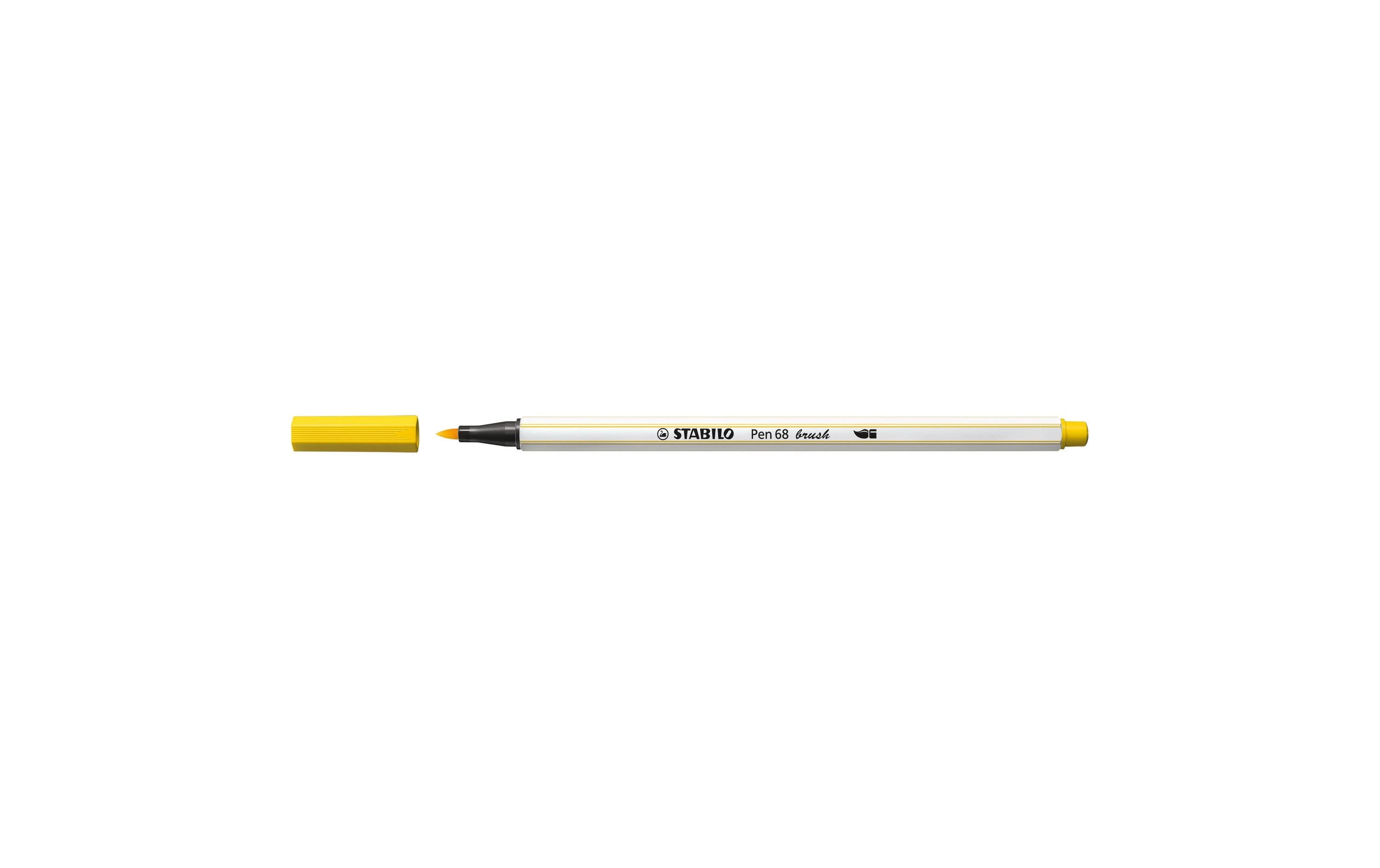 STABILO Fasermaler Pen 68 brush Gelb