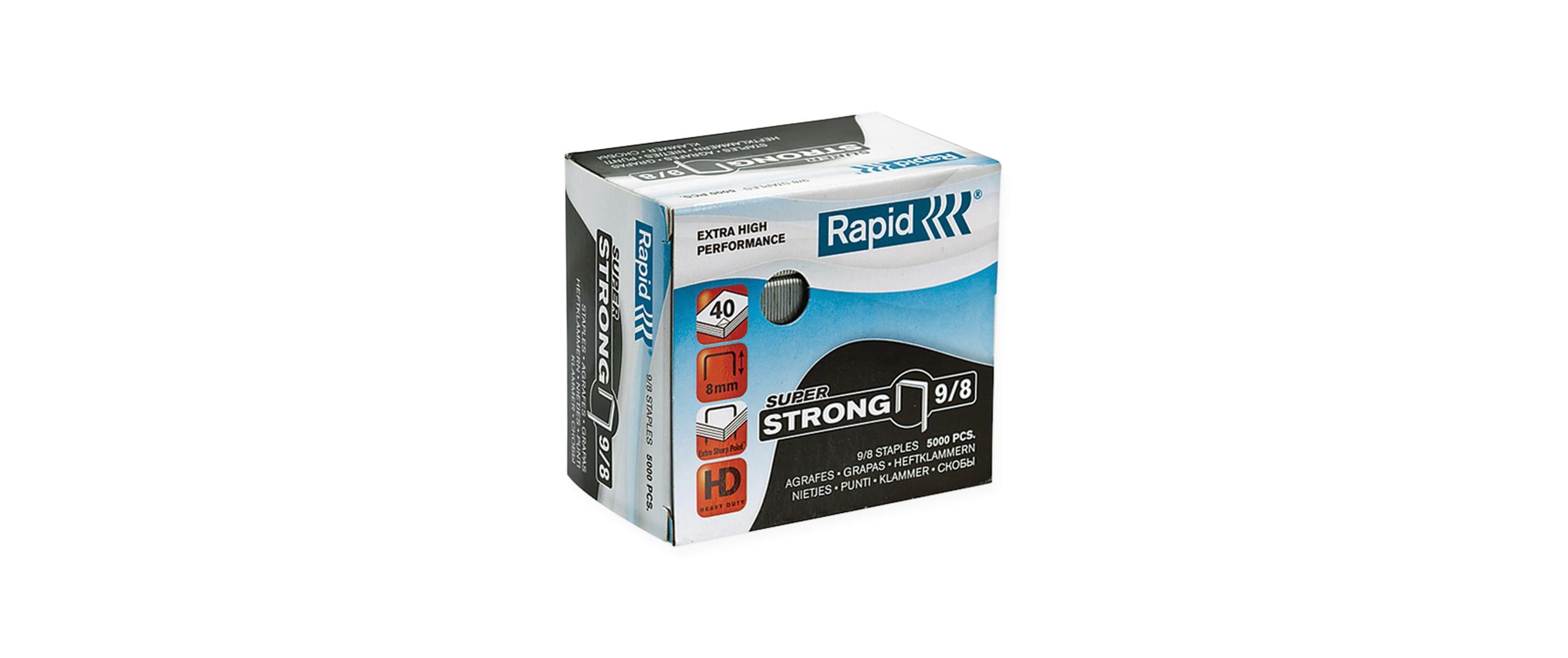 Rapid Heftklammern Super Strong, 9/8, 5000 Stück