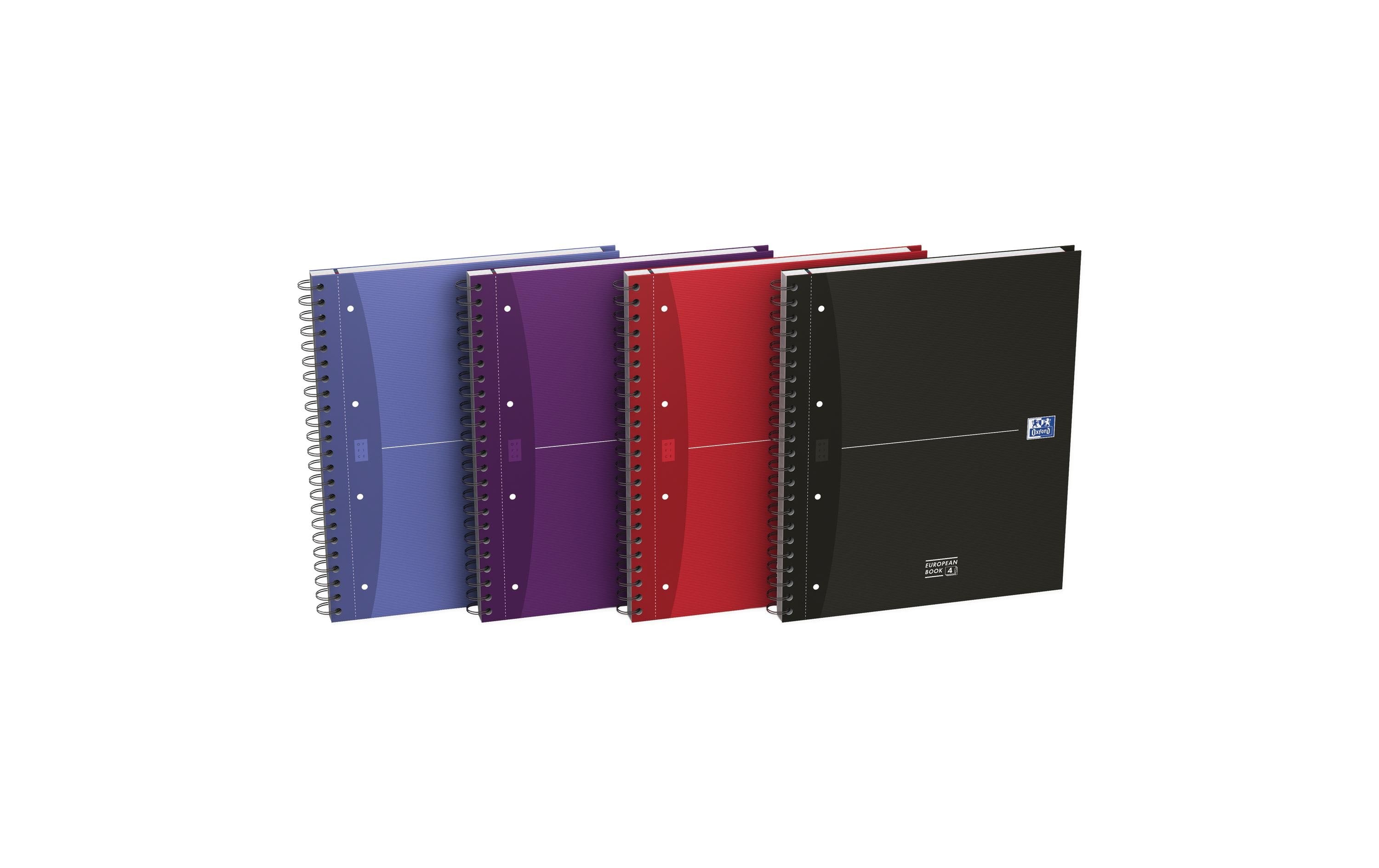 Oxford Notizbuch European Book A4 +, Liniert, Assortiert