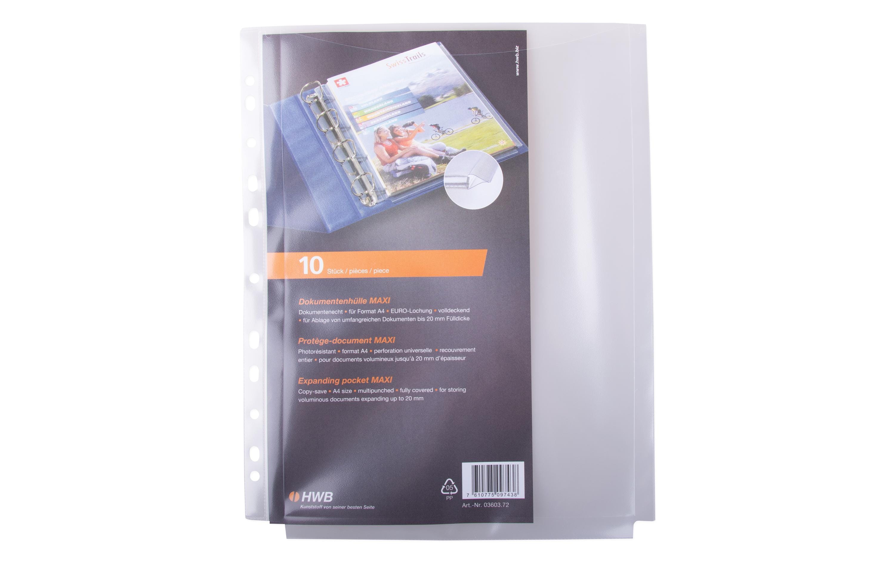 HWB Zeigetasche Maxi PP 180 A4, volldeckend, 10 Stück