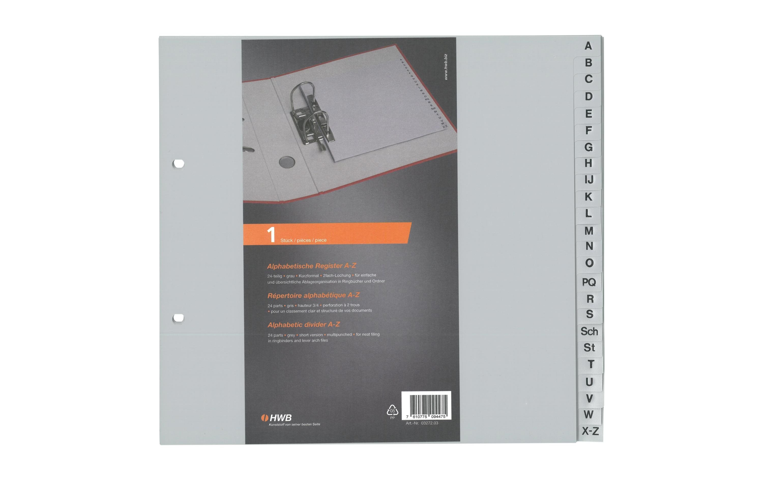 HWB Register A4, A-Z