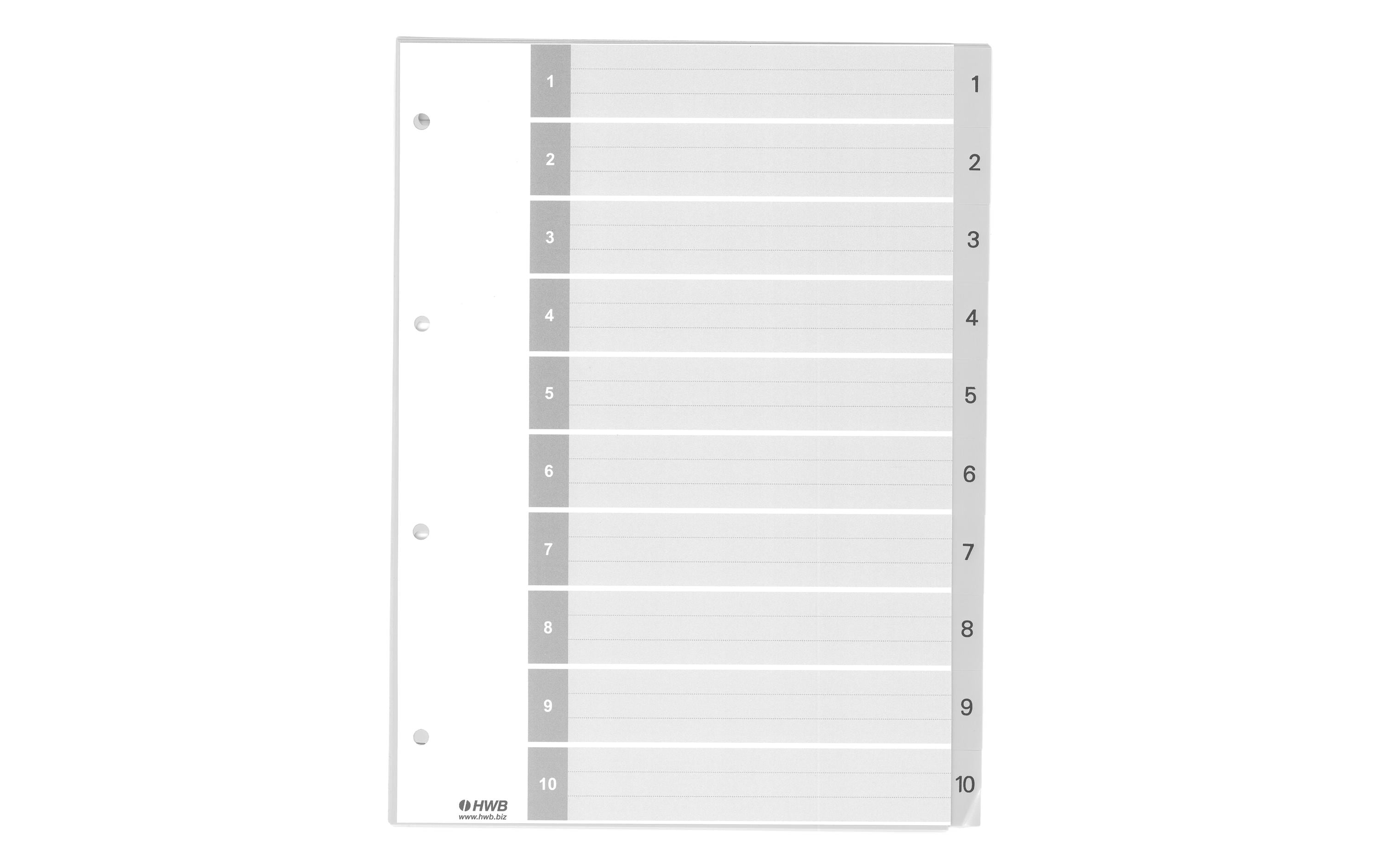 HWB Register A4, PP 1-10