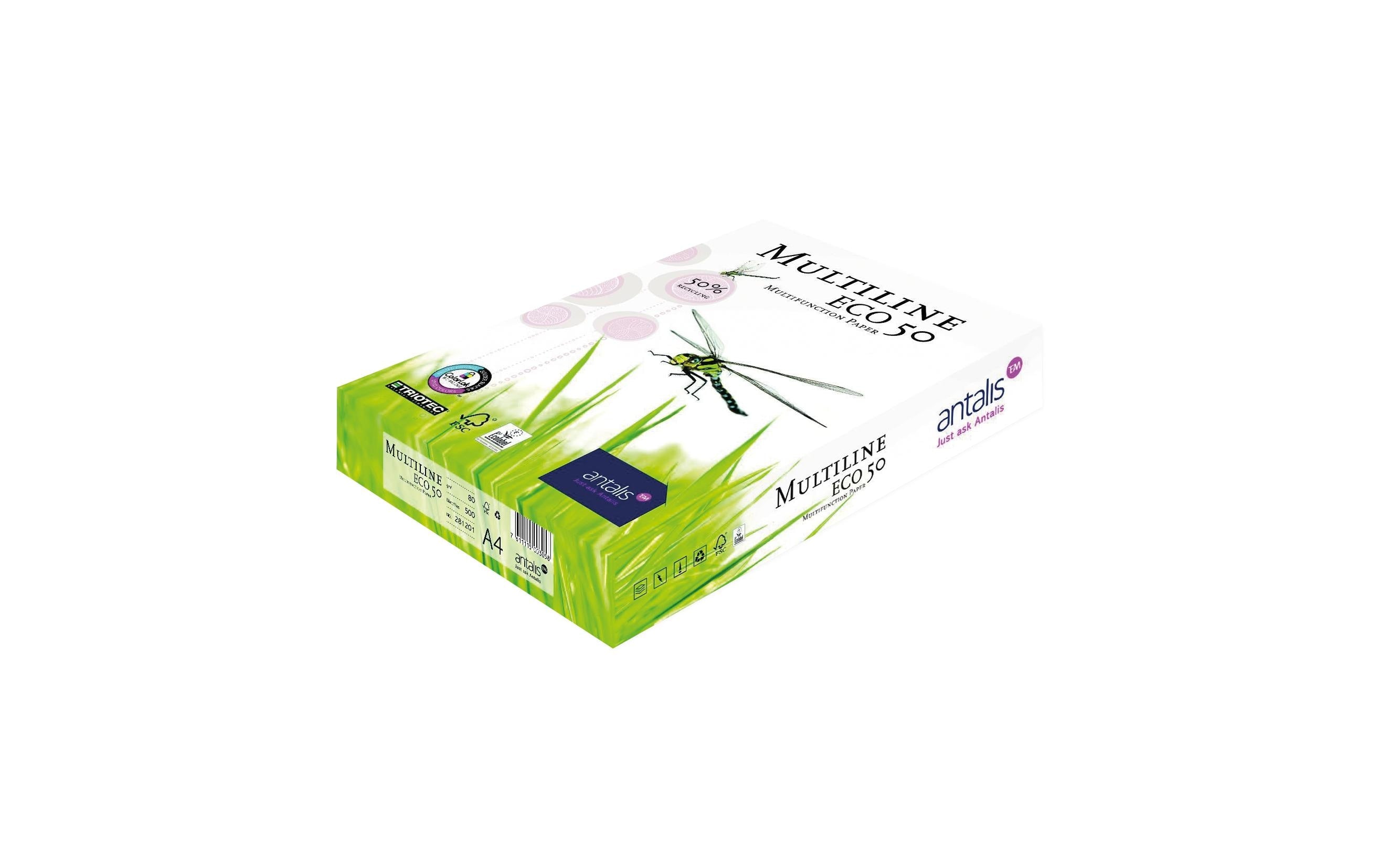 Antalis Kopierpapier Multiline Eco 50 A5, Weiss, 80 g/m²,1000 Blatt