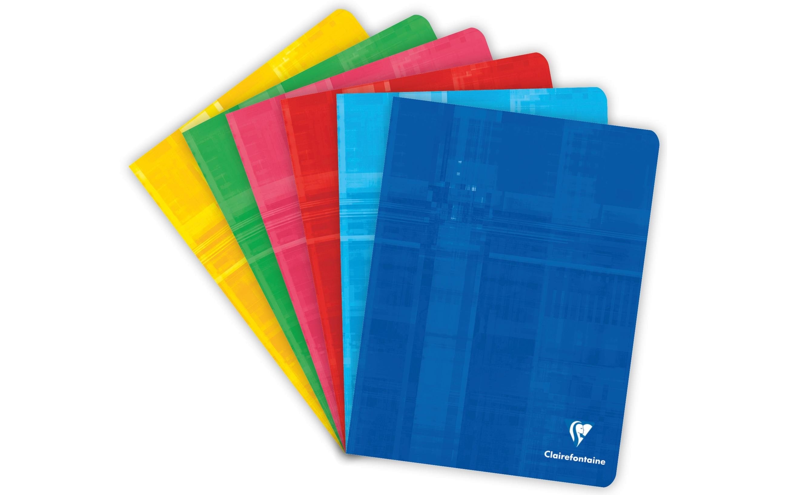 Clairefontaine Schulheft 48 Blatt, 17x22 cm, kariert, assortiert, 10 Stück