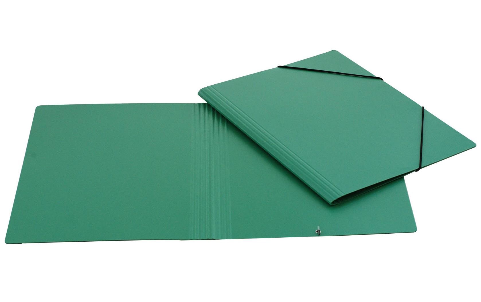 EROLA Gummibandmappe A4 Pressspan Grün