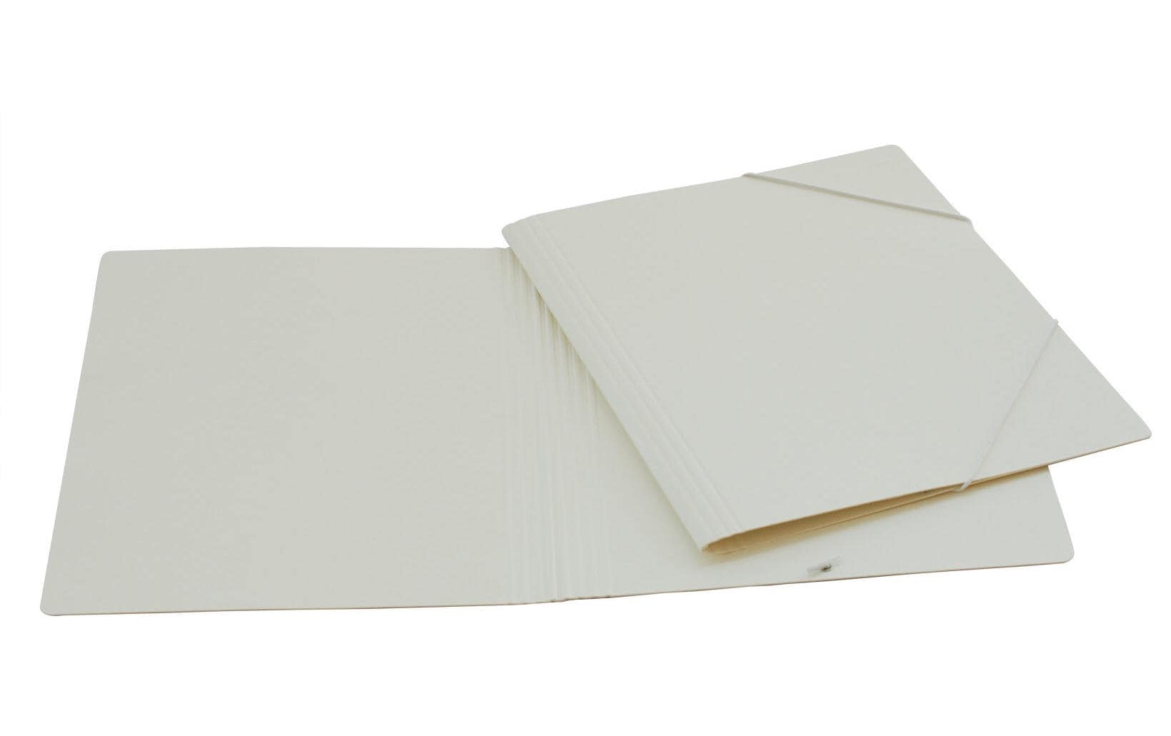 EROLA Gummibandmappe A4 Pressspan Weiss