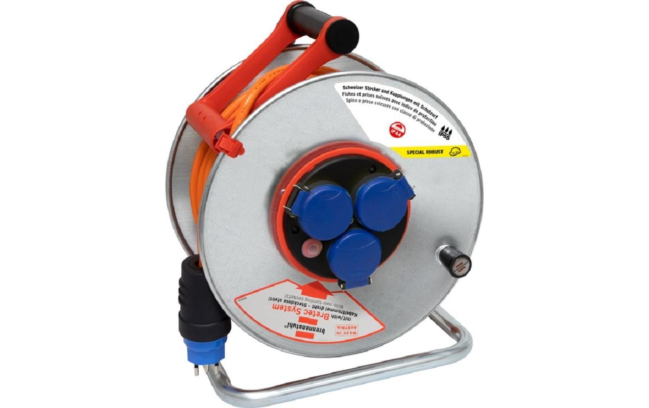 Brennenstuhl Baustellen-Kabelrolle Garant SK Bretec 290 50 m 3x T13