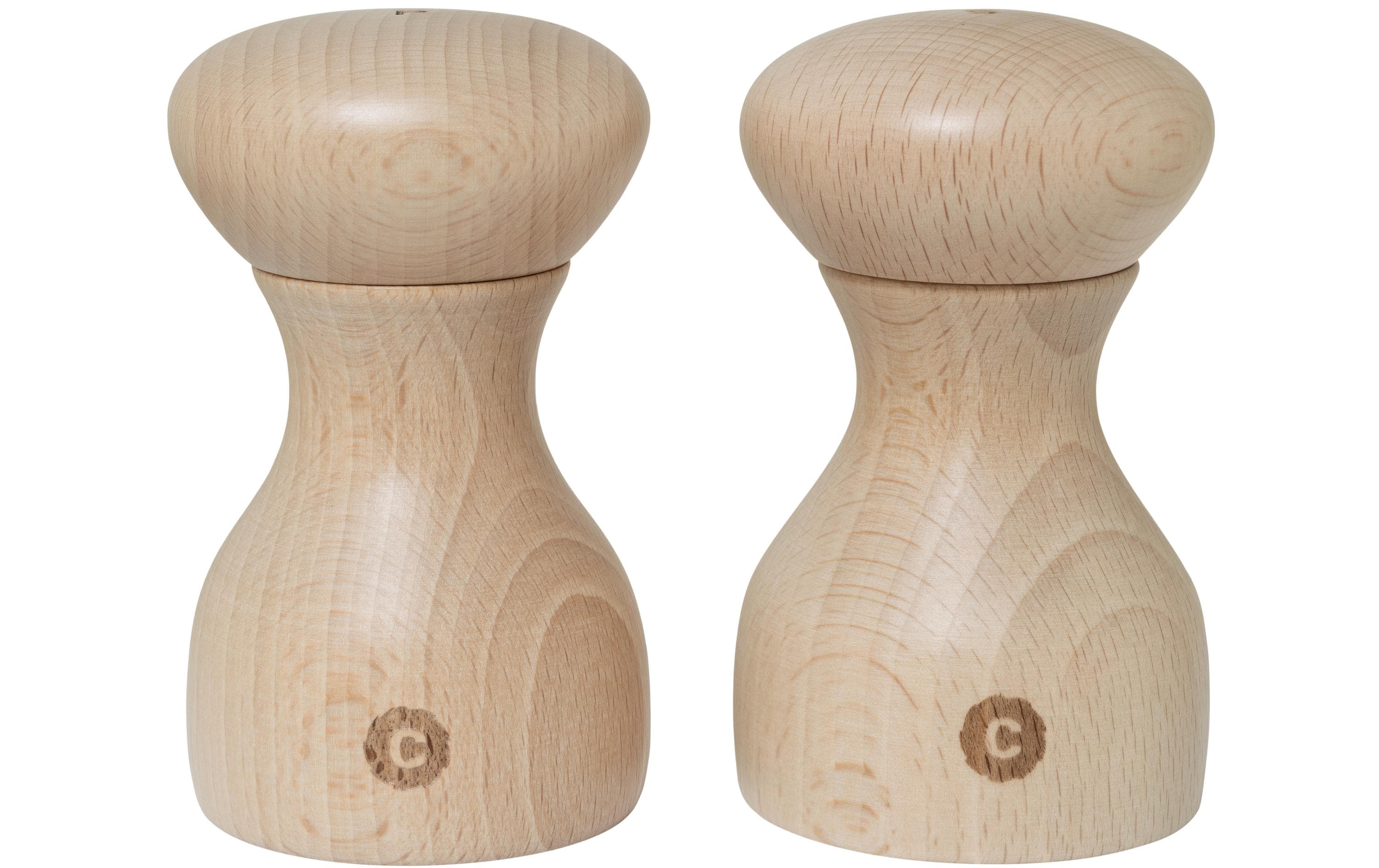 Crushgrind Salz- und Pfeffermühle Lyon 2er Set, 9.6 cm, Hellbraun