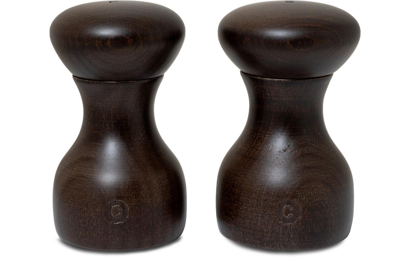Crushgrind Salz- und Pfeffermühle Lyon 2er Set, 9.6 cm, Dunkelbraun
