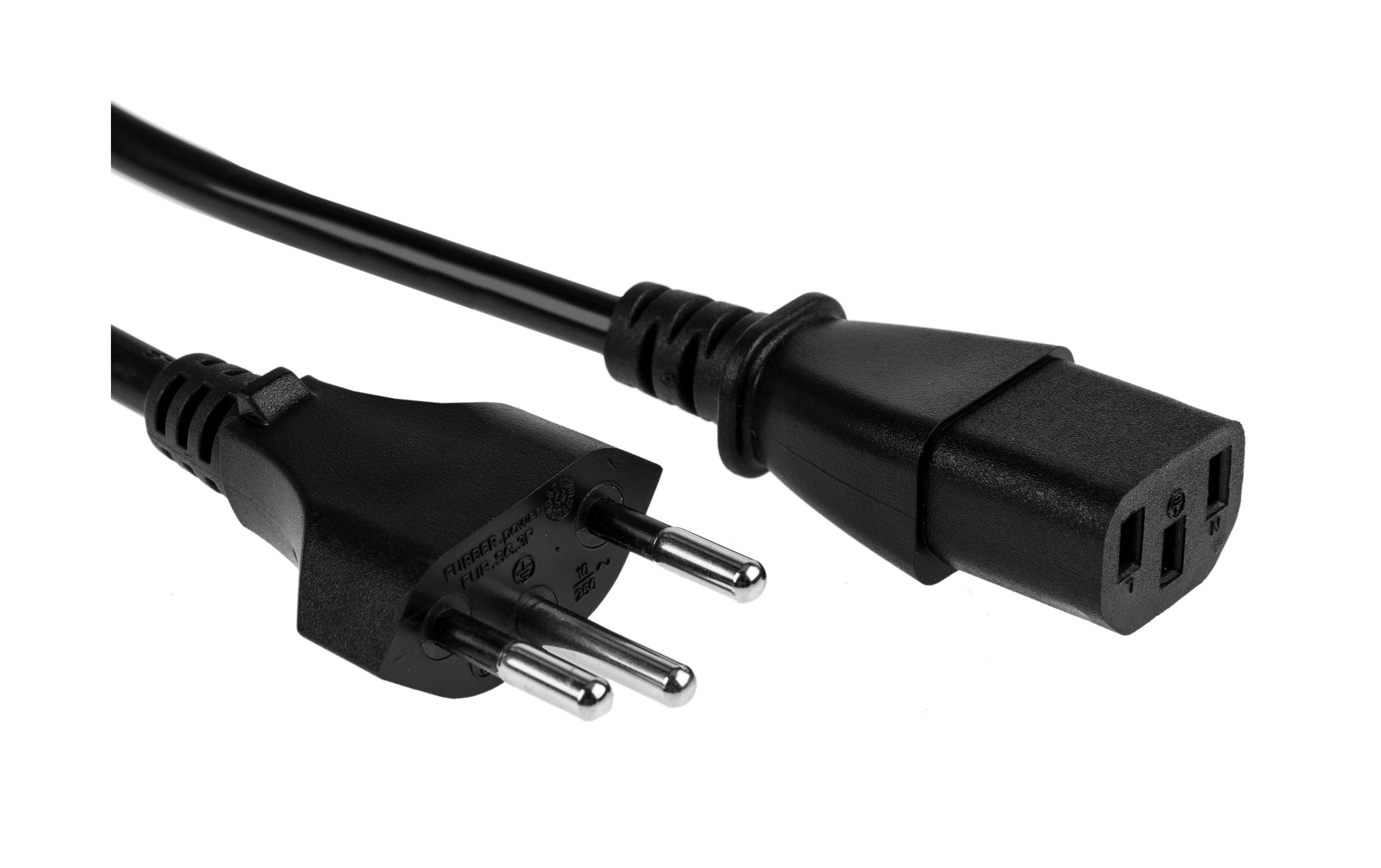 FURBER.power Netzkabel C13-T12 0.2 m Schwarz