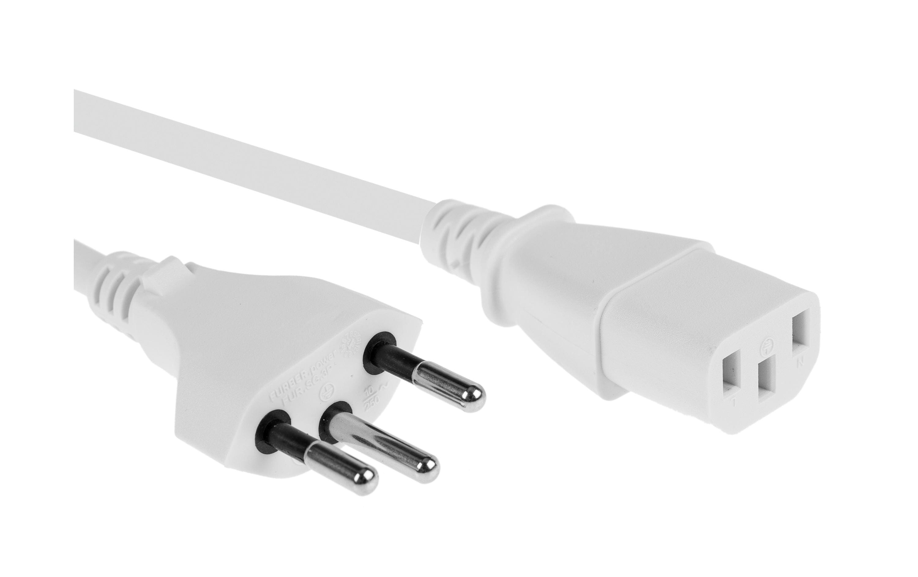 FURBER.power Netzkabel C13-T12 0.5 m Weiss