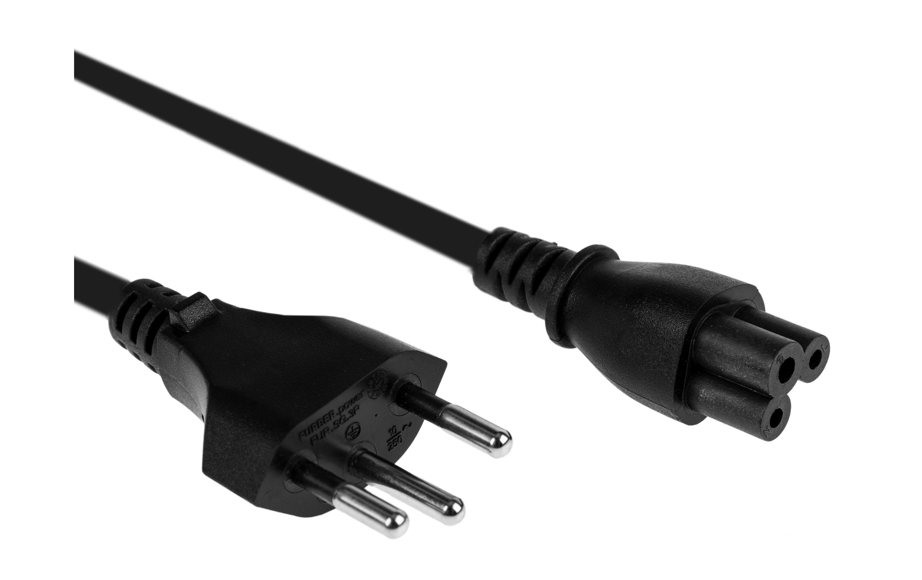 FURBER.power Netzkabel C5-T12 1.0 m Schwarz
