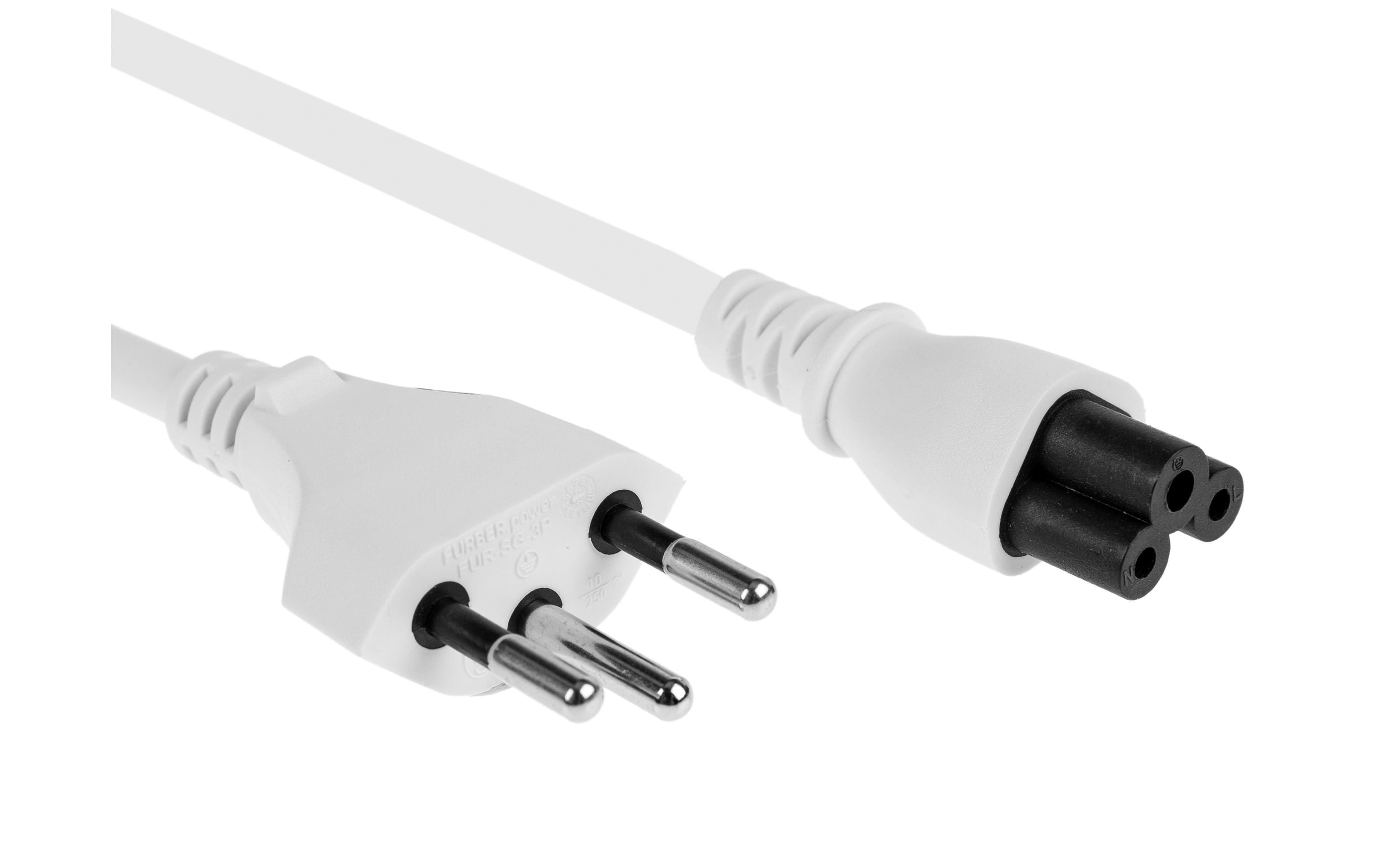 FURBER.power Netzkabel C5-T12 1.0 m Weiss