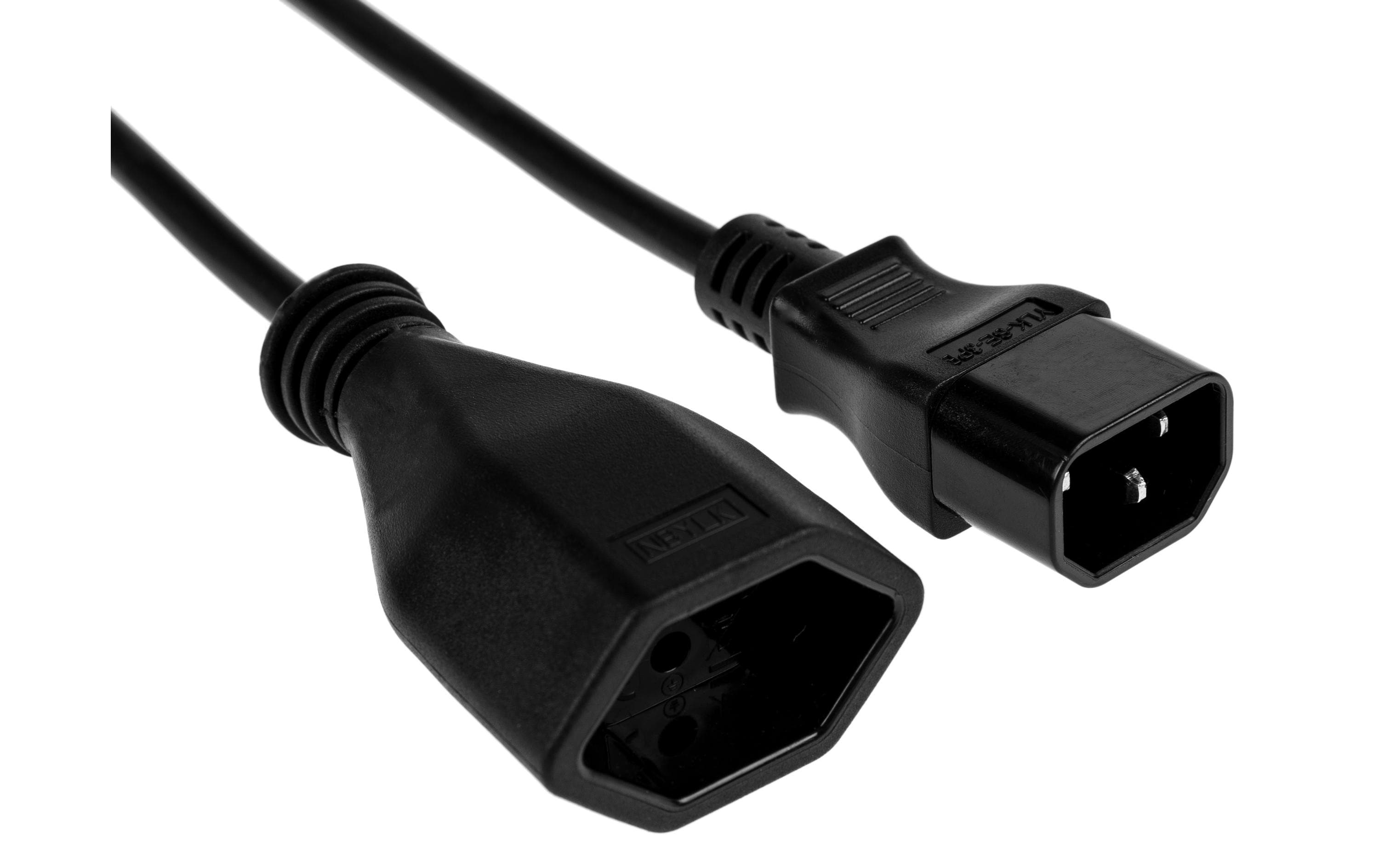FURBER.power Verlängerungskabel C14-T13 0.3 m Schwarz