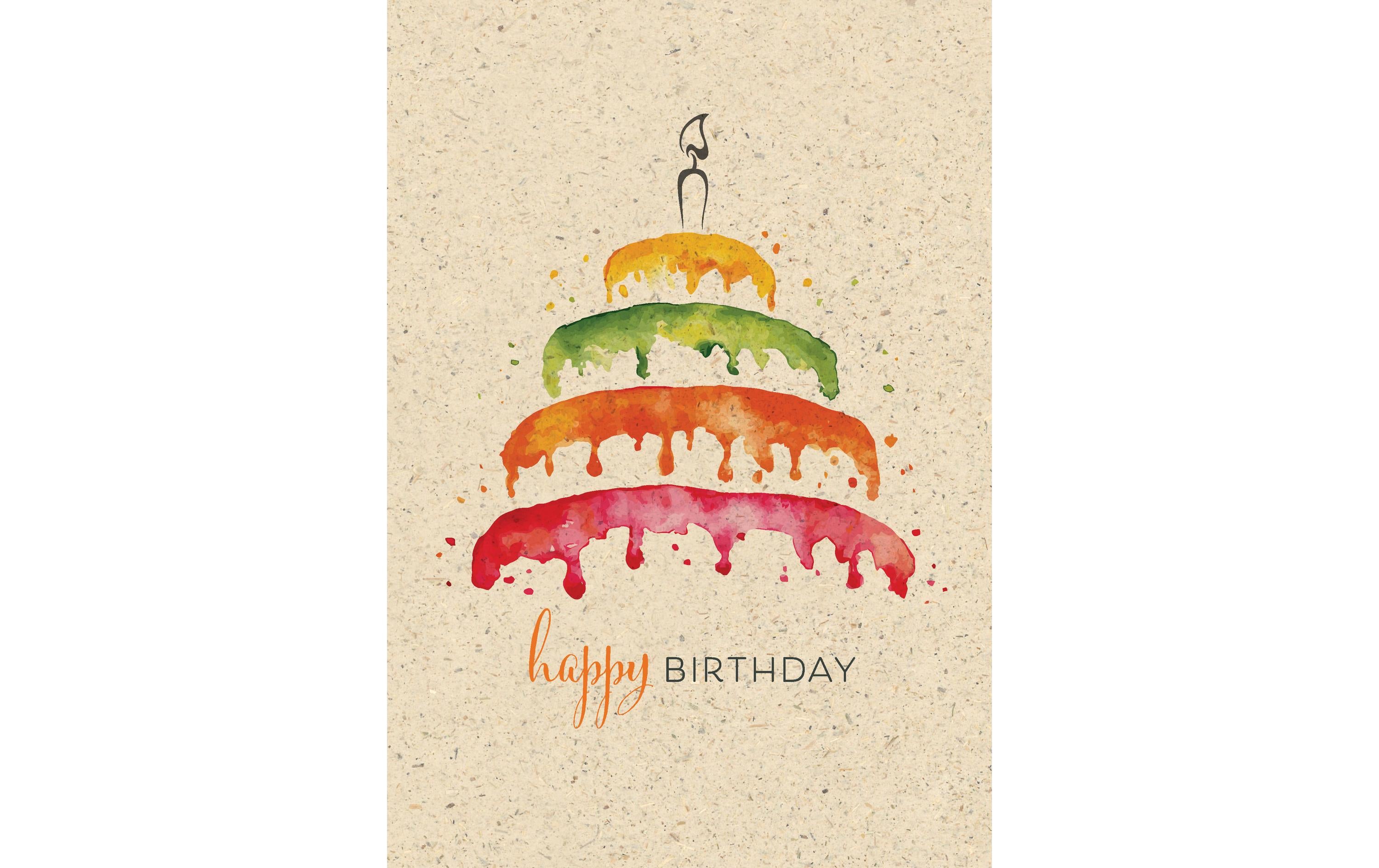 Natur Verlag Geburtstagskarte Torte Vintage 17.5 x 12.2 cm