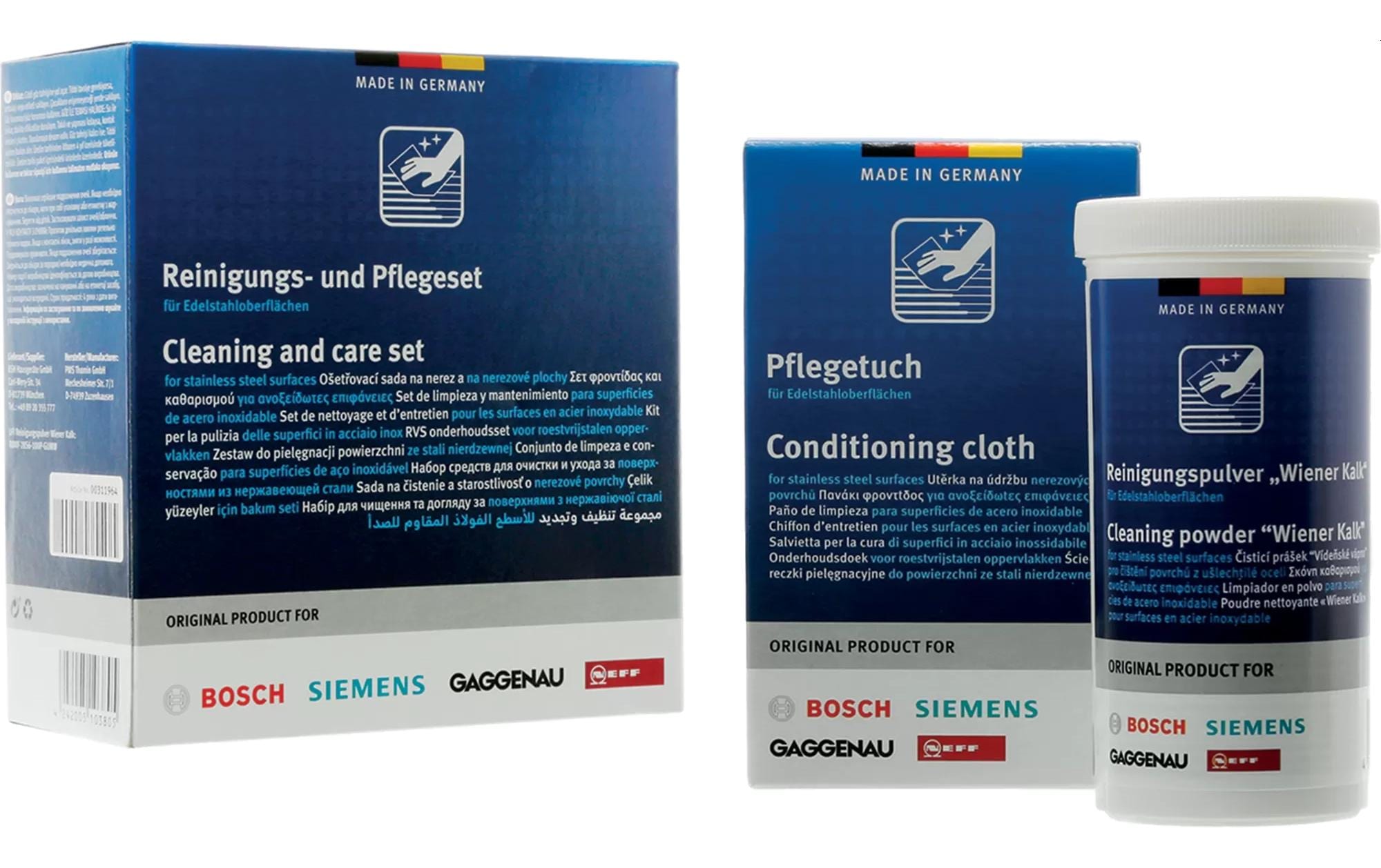 Siemens Edelstahlreiniger Set, Wiener Kalk
