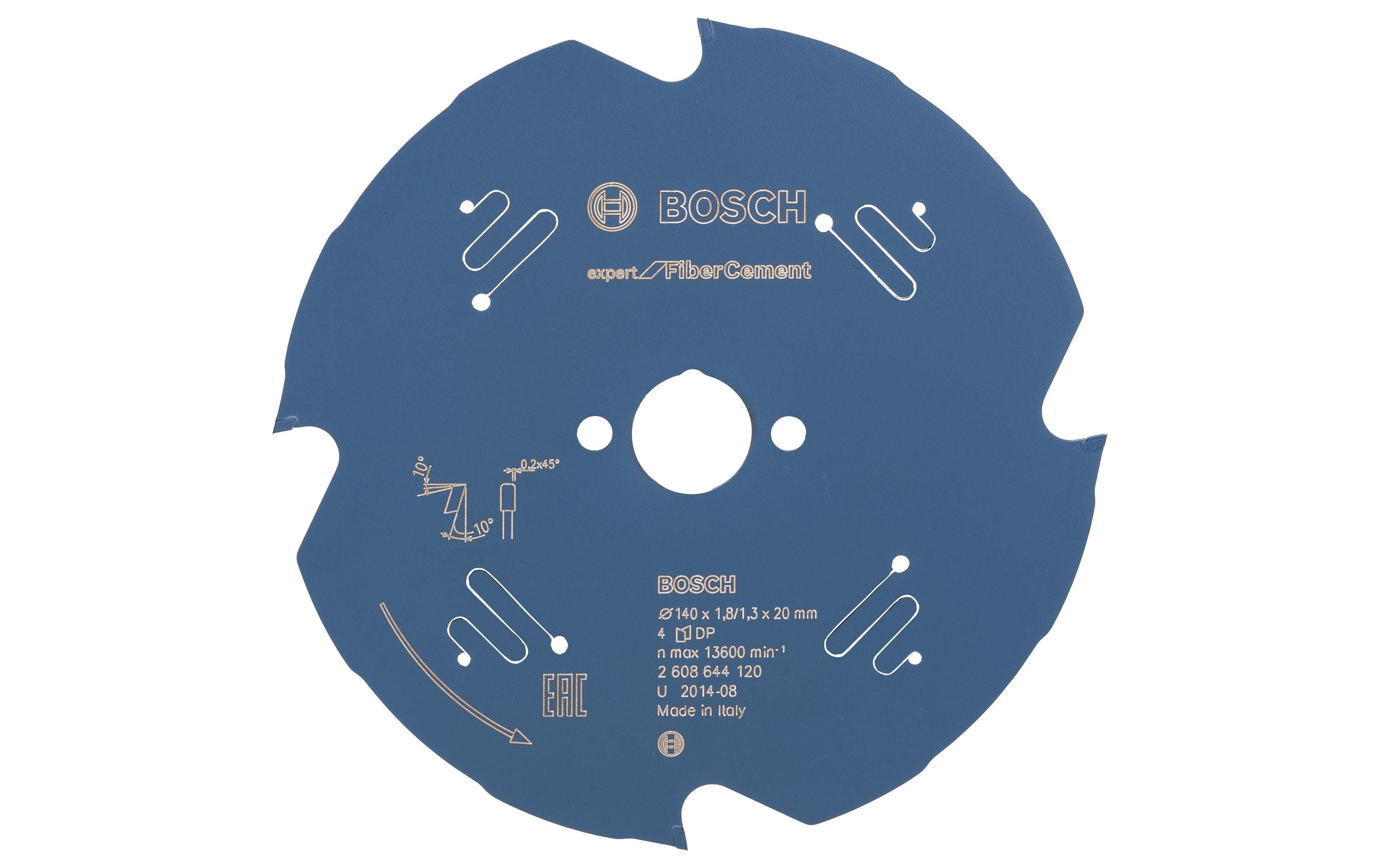 Bosch Professional Kreissägeblatt Expert Fibre Cement, 140 x 1.8 x 20 mm, Z 4