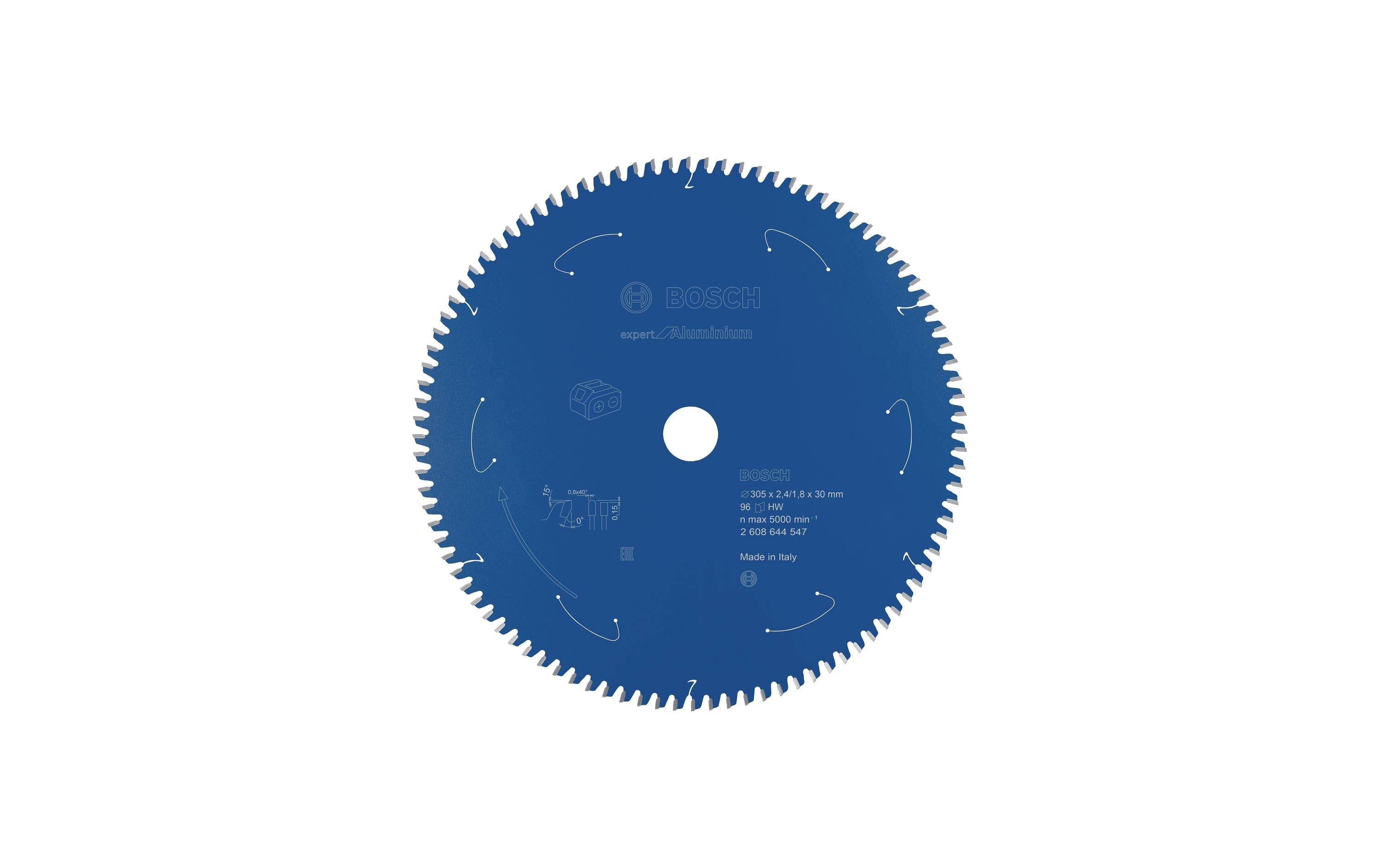 Bosch Professional Kreissägeblatt Expert for Aluminium, 305 x 2.4 x 30 mm, 96 Z